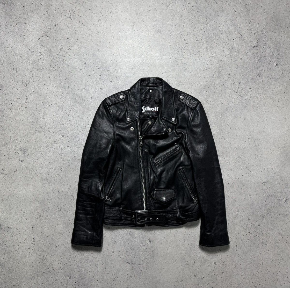 Schott Schott Nyc Women’s Leather Biker Jacket Size M Black Size M / US 6-8 / IT 42-44 - 1 Thumbnail