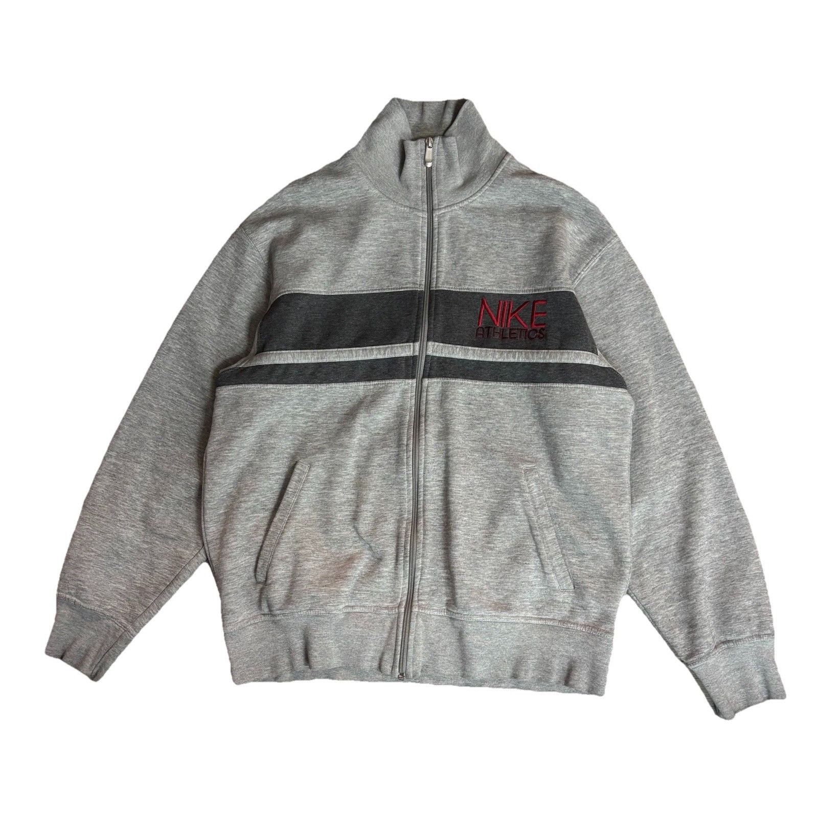 Nike Vintage Y2K Nike Athletics Full Zip Jacket Gray L Silver Tab Size US L / EU 52-54 / 3 - 1 Thumbnail