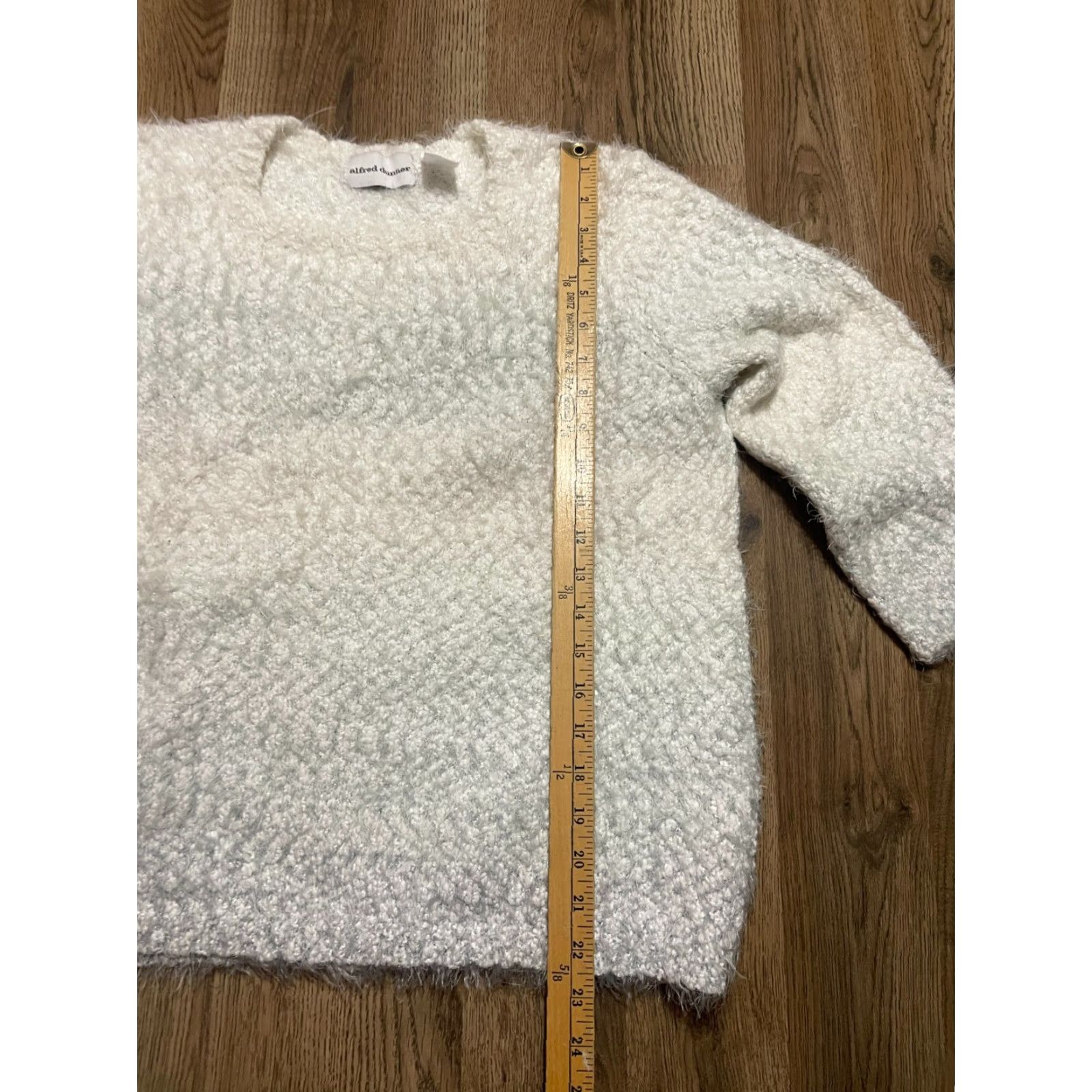 Vintage Alfred Dunner Sweater Womens Size XL White Blue Long Sleeve Pullover Woman Pullover Casual Size XL / US 12-14 / IT 48-50 - 6 Thumbnail