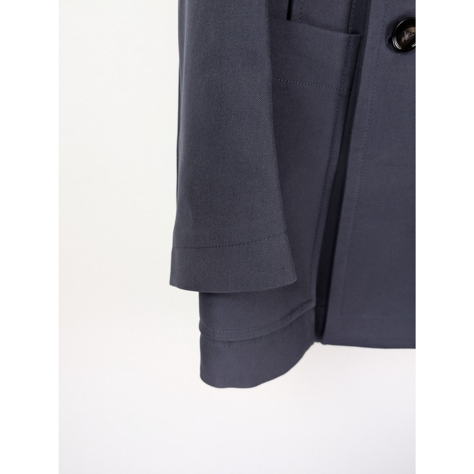 Bottega Veneta o1rshd1 Splittable Cotton Twill Coat in Abyss Blue Size US S / EU 44-46 / 1 - 4 Thumbnail