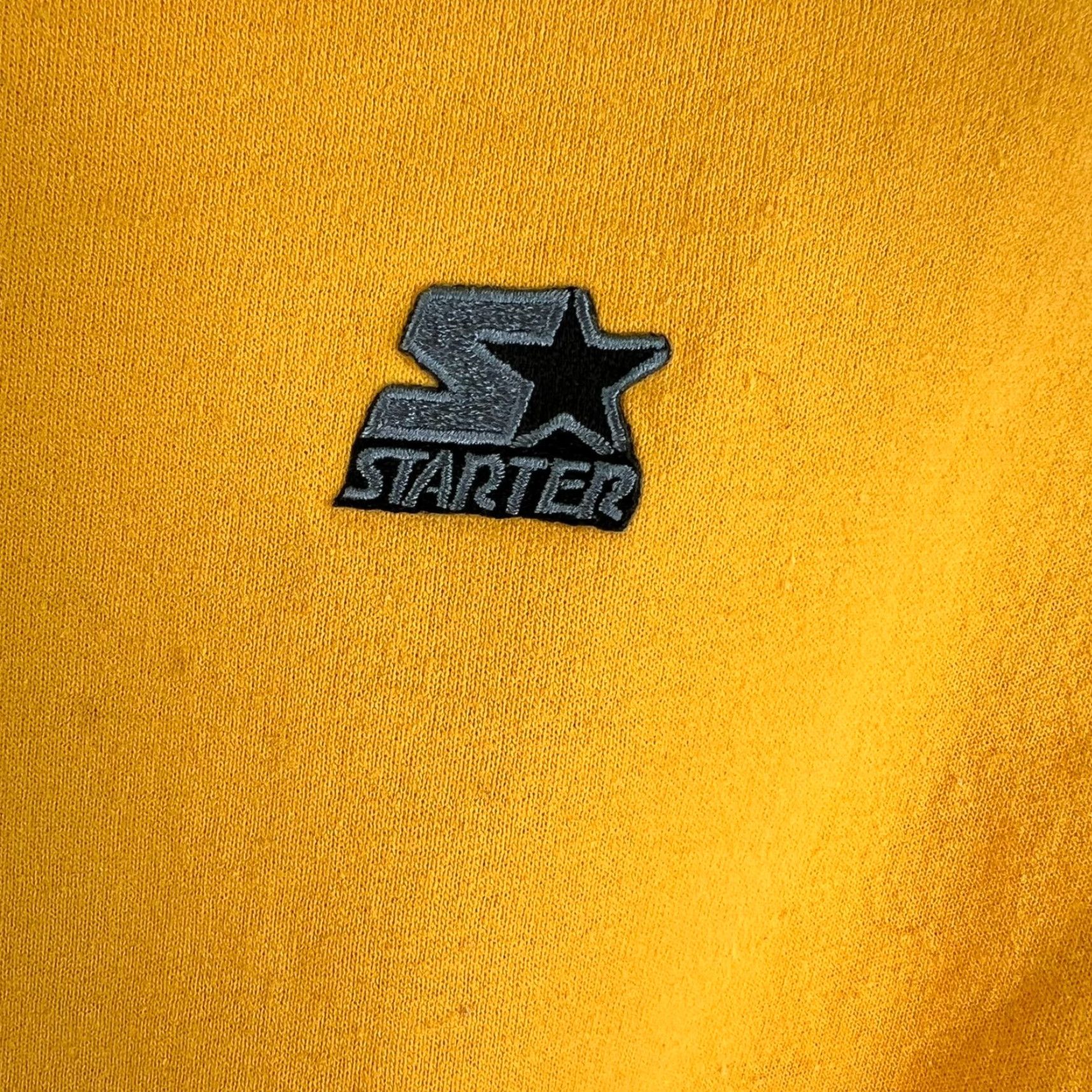 Starter VINTAGE Starter Sweatshirt Mens XL Yellow Long Sleeve Crew Neck Pullover Black Label 90s Sports Size US XL / EU 56 / 4 - 2 Thumbnail