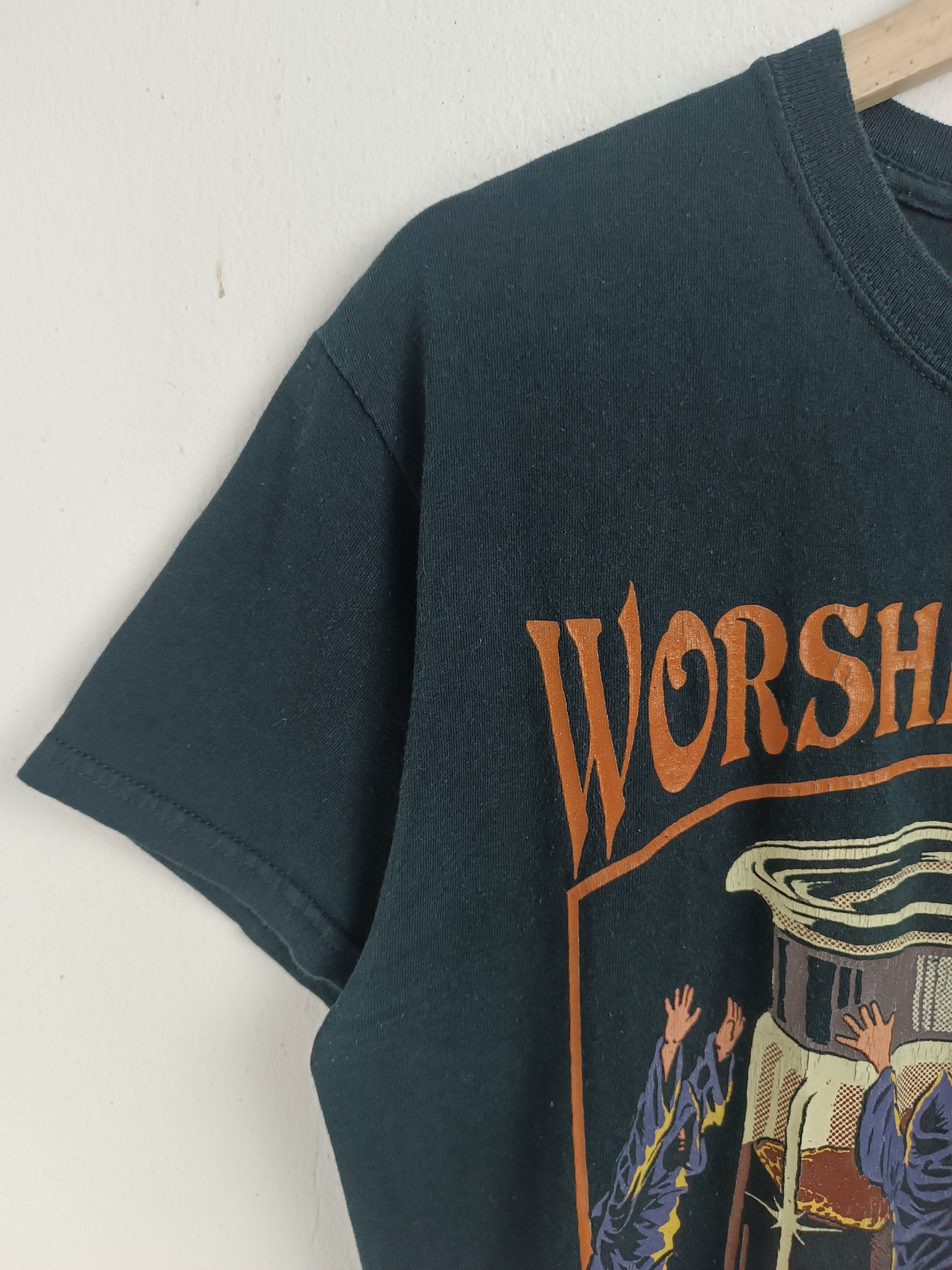 Vintage VINTAGE WORSHIP COFFEE STEVEN RHODES TEE funny humor dark Size US M / EU 48-50 / 2 - 5 Thumbnail