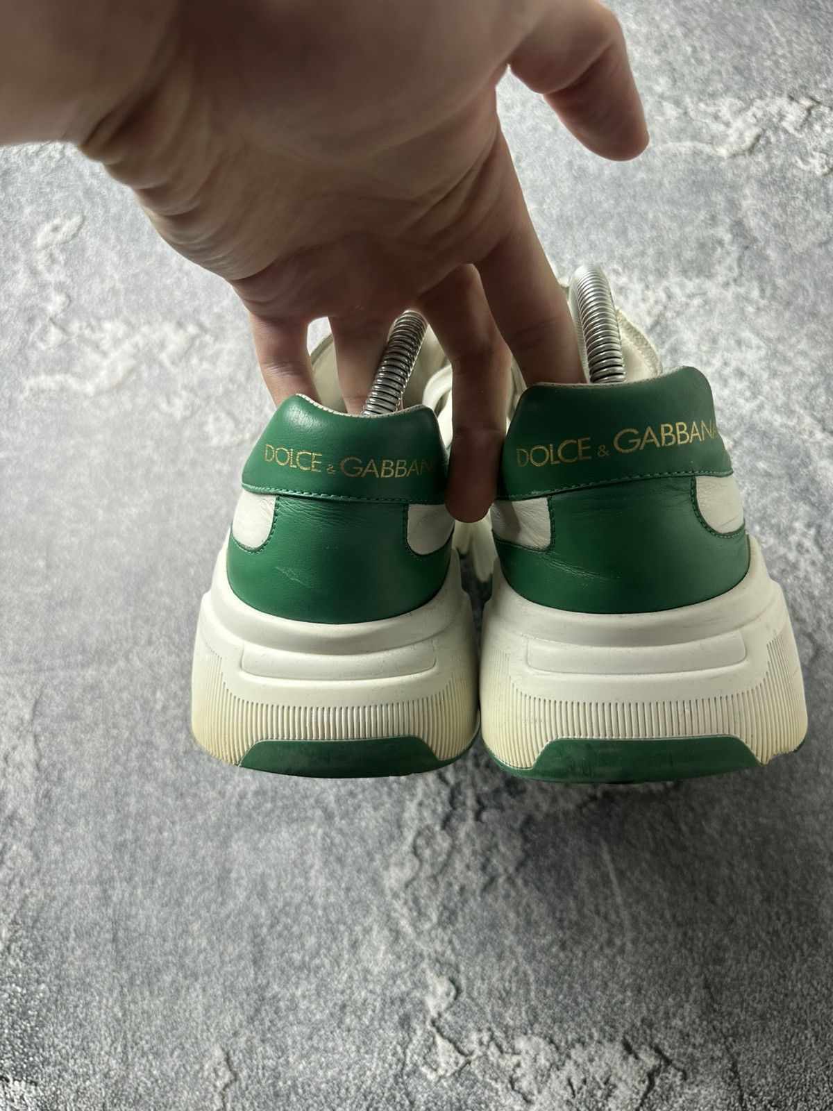 Dolce & Gabbana DOLCE & GABBANA Daymaster Sneakers Unisex White Green Size US 6.5 / EU 39-40 - 5 Thumbnail