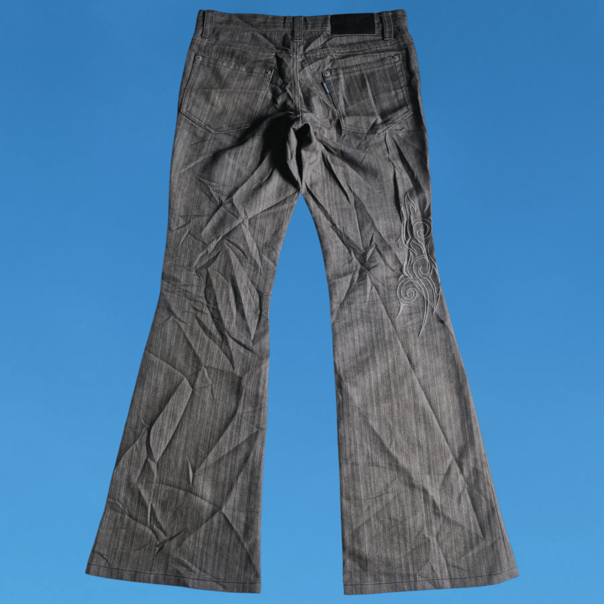 Tornado Mart 💥BINDING OFFER💥 Tornado Mart Embroidery Tribal Flare Jeans Size US 30 / EU 46 - 2 Thumbnail