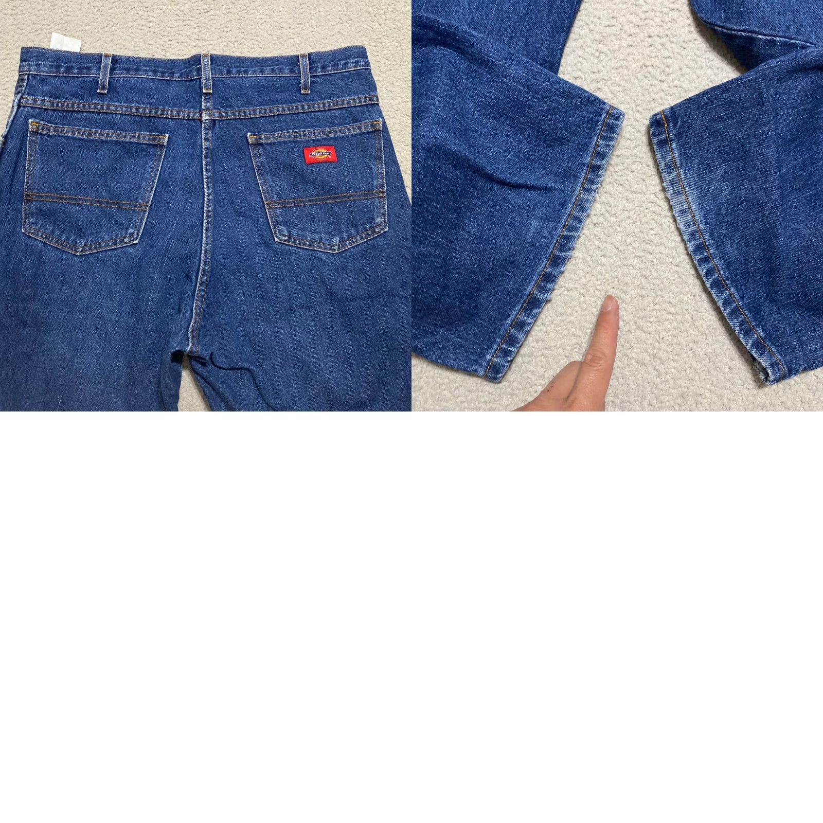Dickies Dickies Jeans Mens 36x29 Blue Denim Medium Wash Straight Mid Rise 5-Pocket Design Relaxed Regular Size Type Mens Size US 36 / EU 52 - 9 Thumbnail