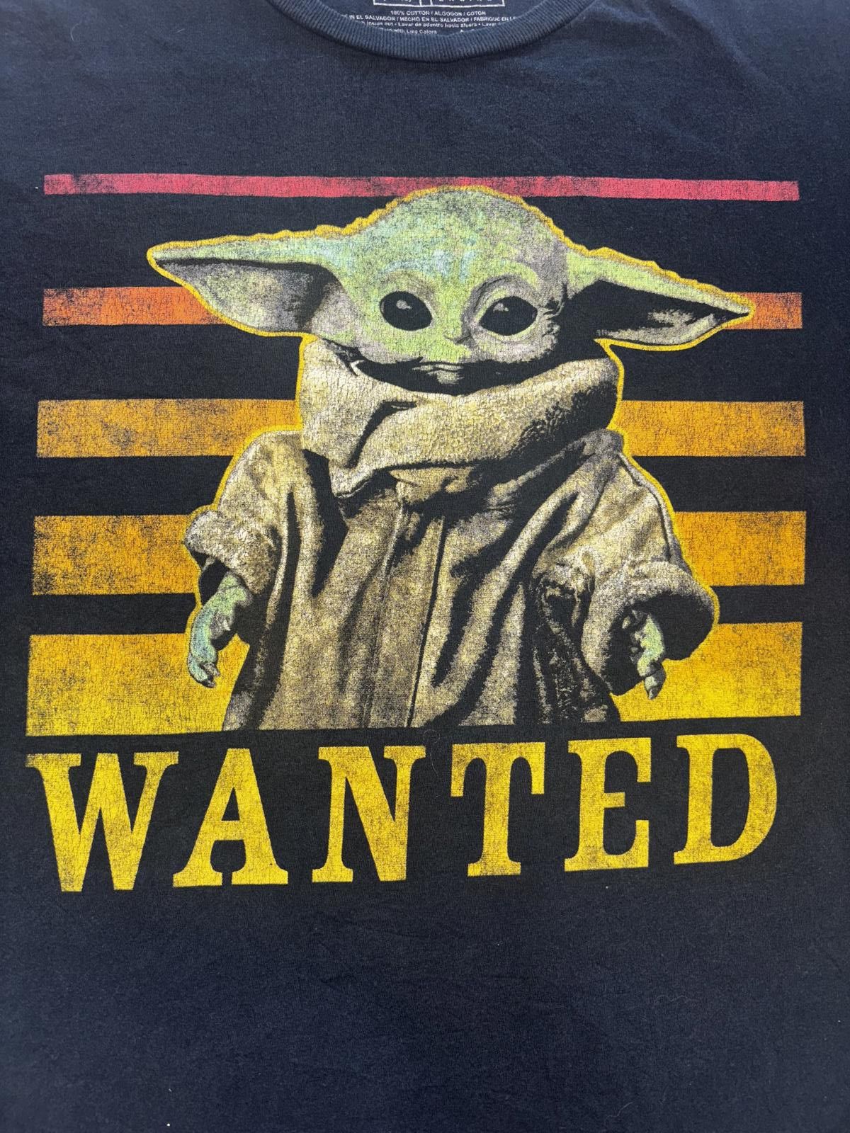 Star Wars Retro Star Wars Baby Yoda Wanted Graphic T-Shirt Size US XL / EU 56 / 4 - 2 Thumbnail