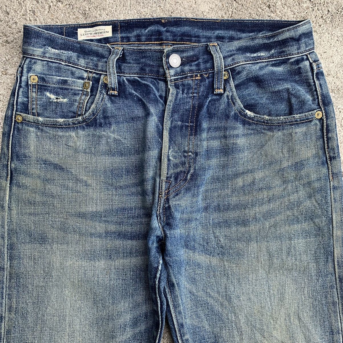 Levi's Y2K Levis 501 Button Fly Distressed Ripped Denim Jeans W30 Size US 30 / EU 46 - 3 Thumbnail