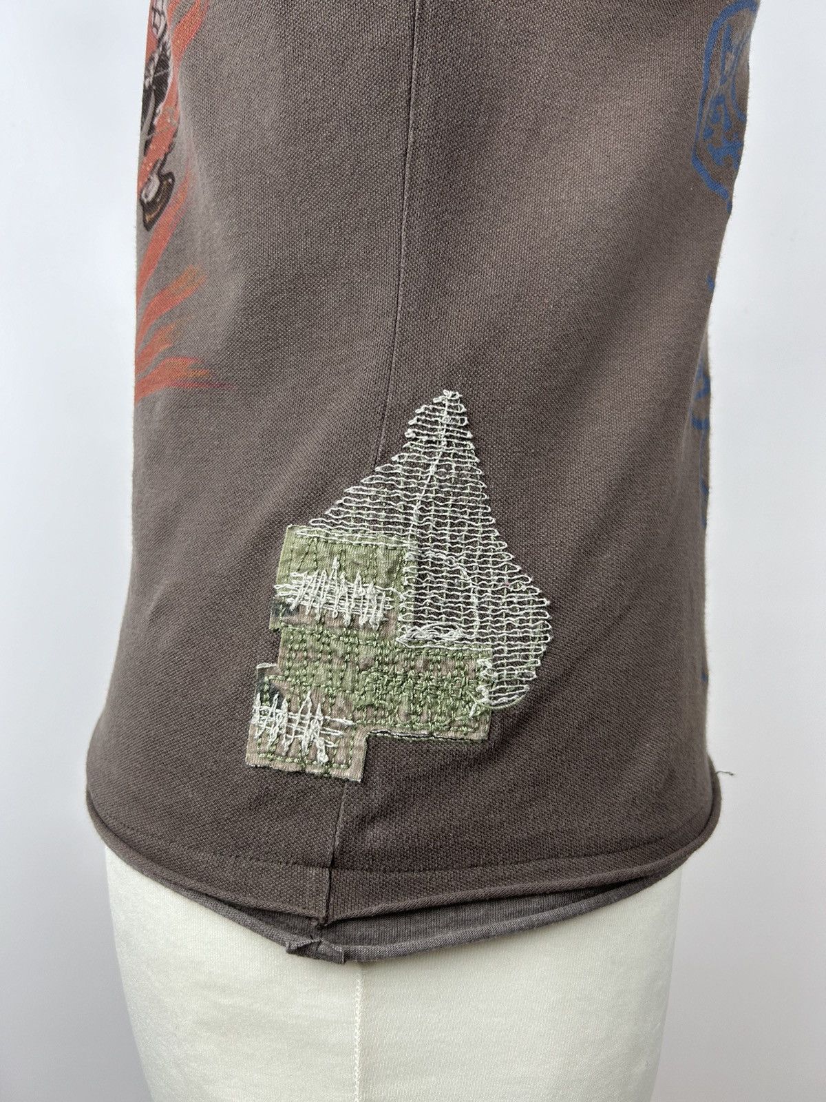 Ed Hardy Vintage Ed Hardy Brown Skulls Fire Avant Garde Top Polo Size S / US 4 / IT 40 - 4 Thumbnail