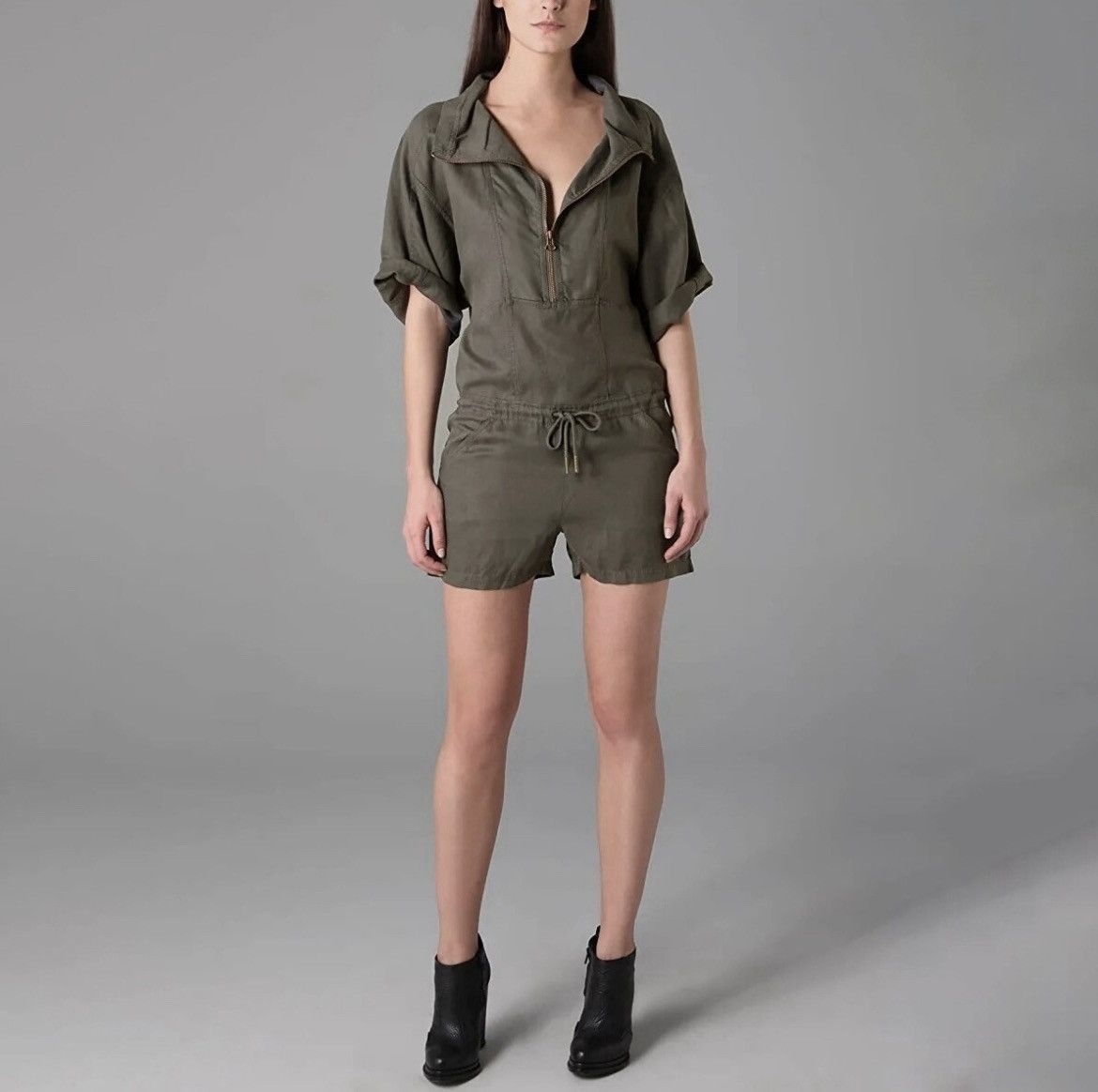 Alexander Wang Alexander Wang Linen Tensel Jumpsuit Romper Size XS / US 0-2 / IT 36-38 - 1 Thumbnail