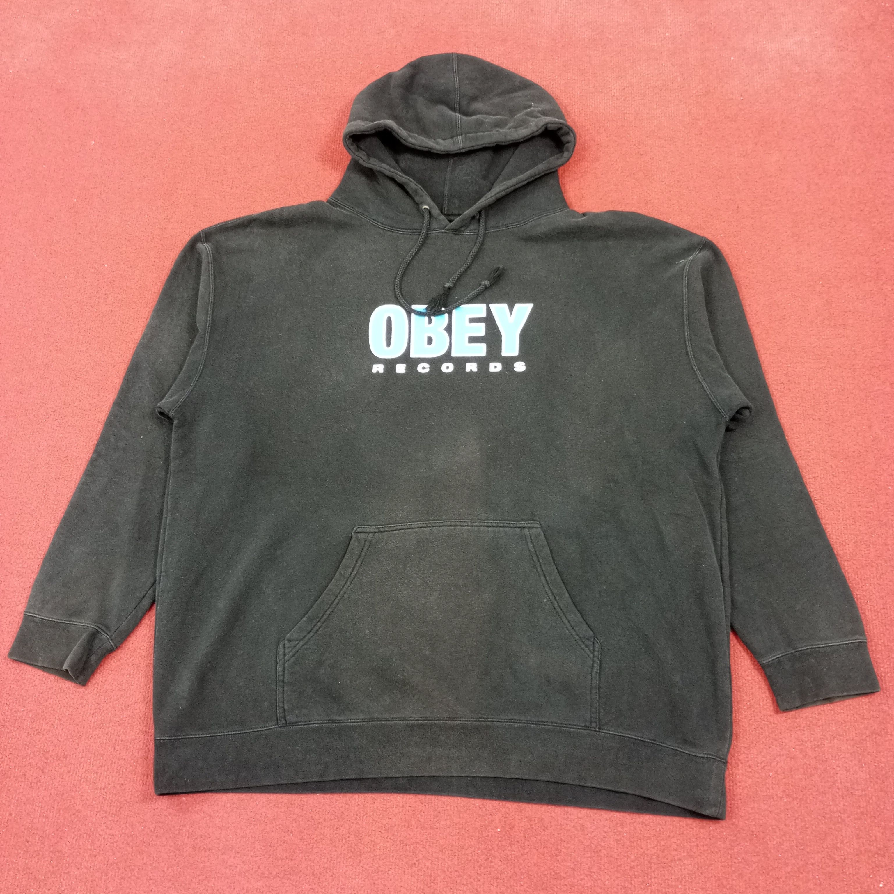 Obey Records Streetwear Style Center Design Hoodies