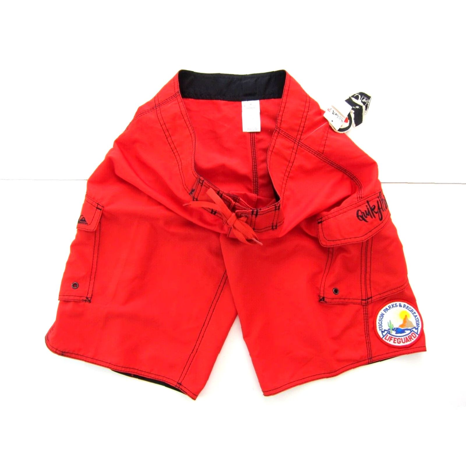 Quiksilver VINTAGE Quiksilver Board Short Mens 32 Red Pocket Lifeguard Beach Pockets Quick Dry 90s Size US 32 / EU 48 - 7 Thumbnail