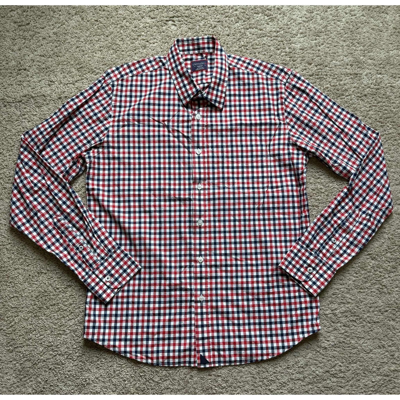 UNTUCKit UNTUCKit Gingham Check Cotton Slim Fit Button-Up Shirt M Size US M / EU 48-50 / 2 - 1 Thumbnail