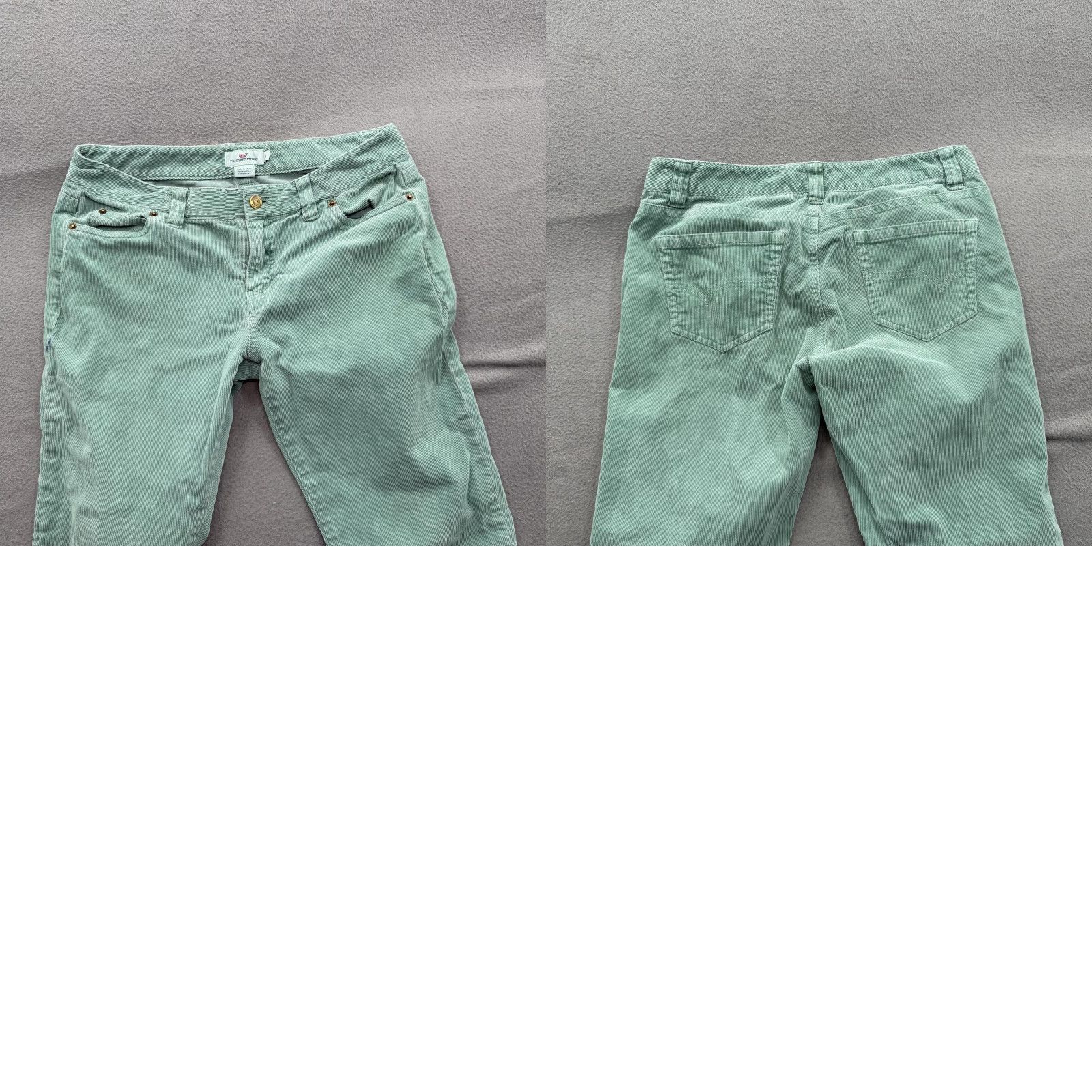 Vineyard Vines Vineyard Vines Pants Womens 6 Green Corduroy Stretch 5-Pocket Slim Ankle Preppy Size 28" / US 6 / IT 42 - 8 Thumbnail