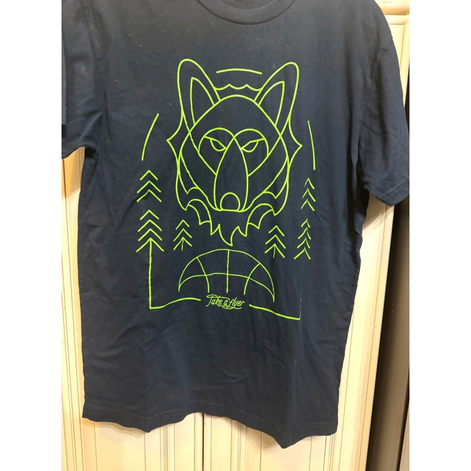 Next Level Next Level Apparel Men's Take A Flyer Headfler Brewing T-shirt Navy Medium Size US M / EU 48-50 / 2 - 6 Thumbnail