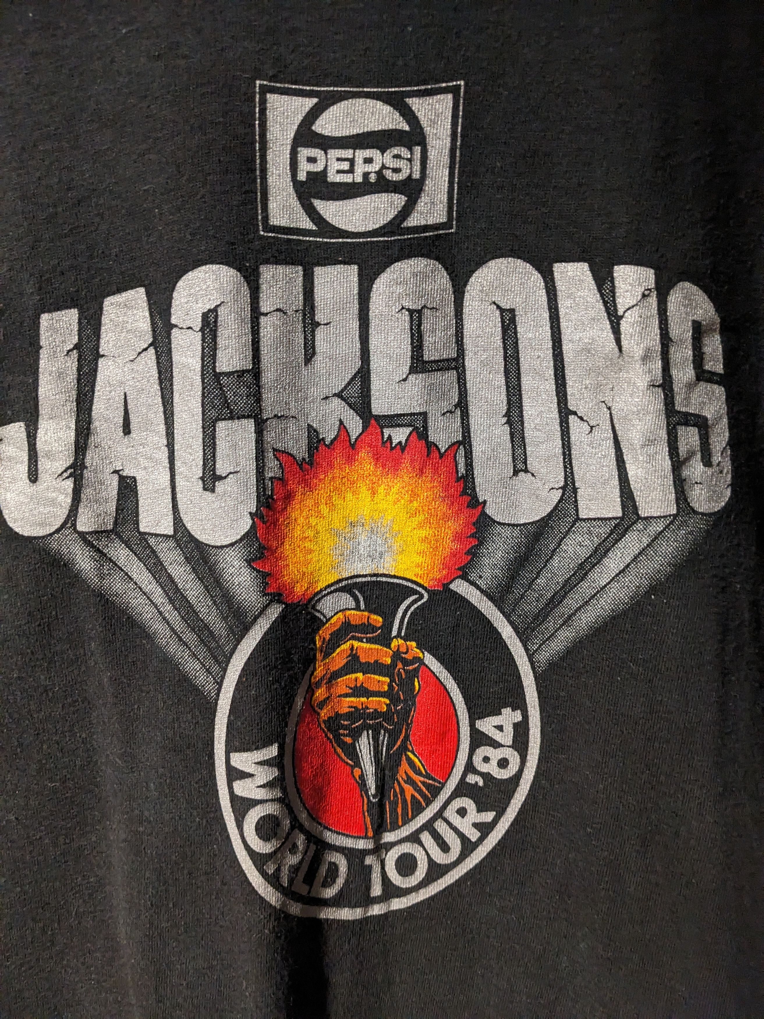 Band Tees Vintage 1984 Micheal Jacksons Victory World Tour T-Shirt Size US L / EU 52-54 / 3 - 2 Thumbnail