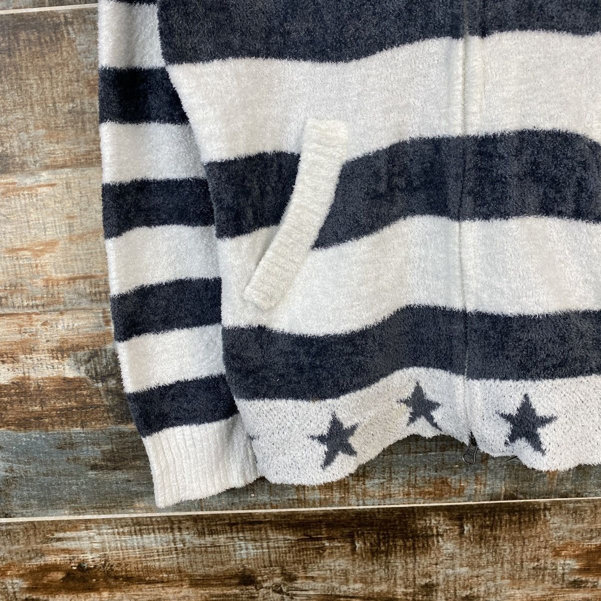 Japanese Brand DL Gelato Pique Stripe Black Hoodie #C1045 Size M / US 6-8 / IT 42-44 - 7 Thumbnail