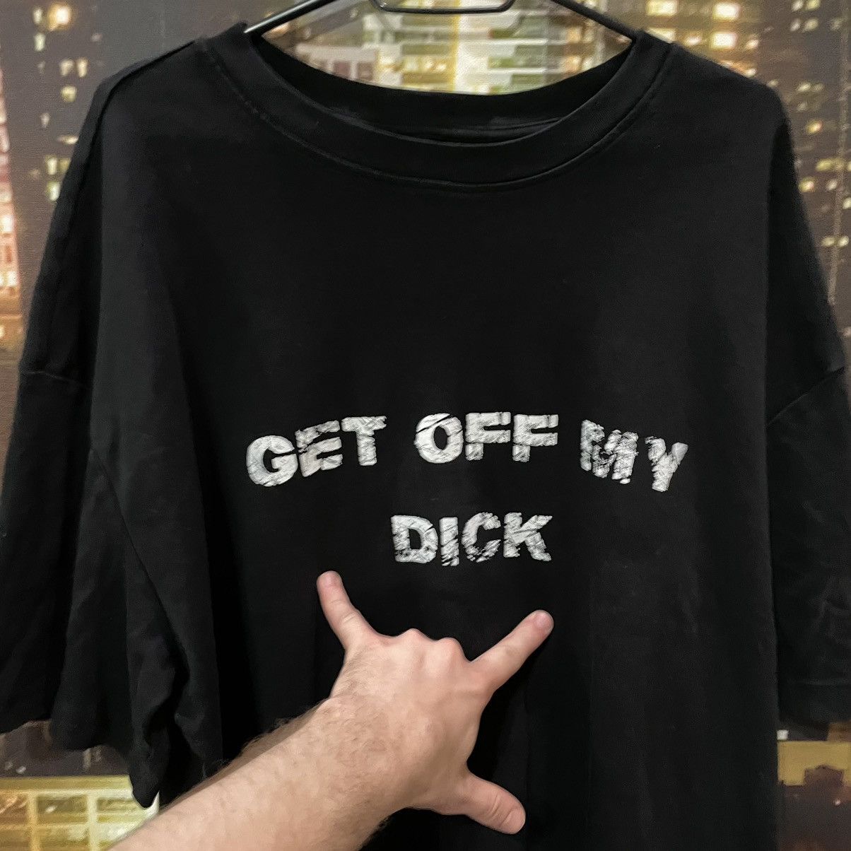 Band Tees OPIUM T SHIRT HUMOR GET OFF MY DICK PENIS SEX PORNSTAR 90s Size US XL / EU 56 / 4 - 4 Thumbnail