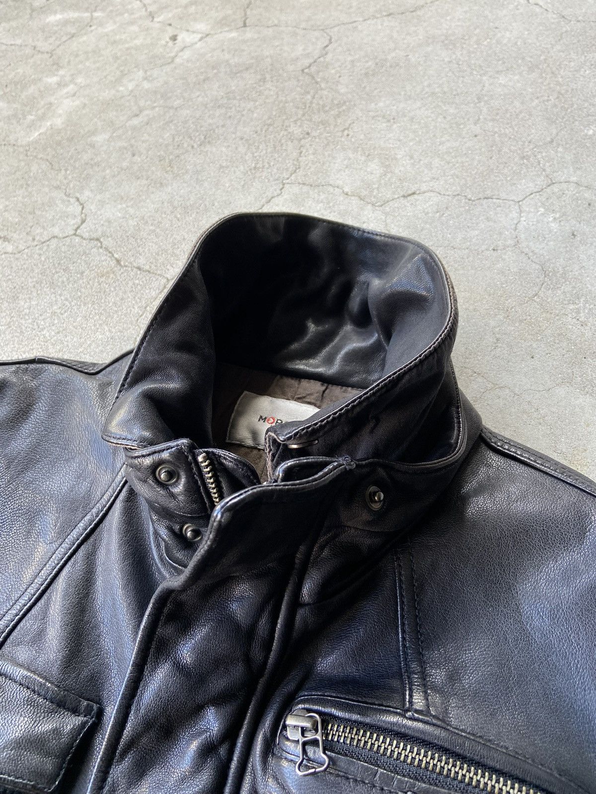 Morgan Homme MORGAN HOMME 00s ARCHIVE Y2K LEATHER ZIP BLOUSON Size US M / EU 48-50 / 2 - 5 Thumbnail