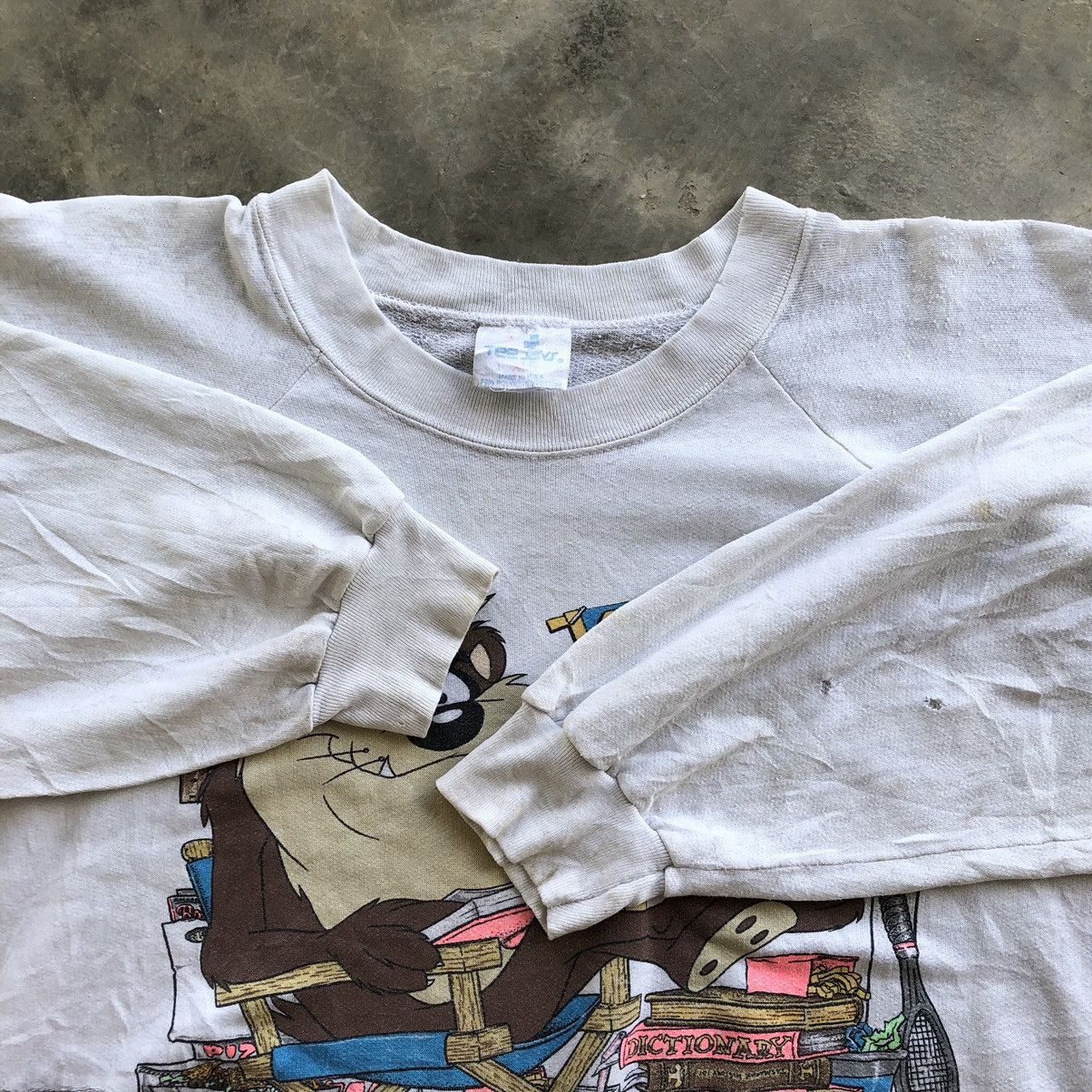 Cartoon Network × Vintage × Warner Bros Distressed TAZMANIA 1989 Warner Bros Nice Printed Sweatshirt Size US XL / EU 56 / 4 - 3 Thumbnail
