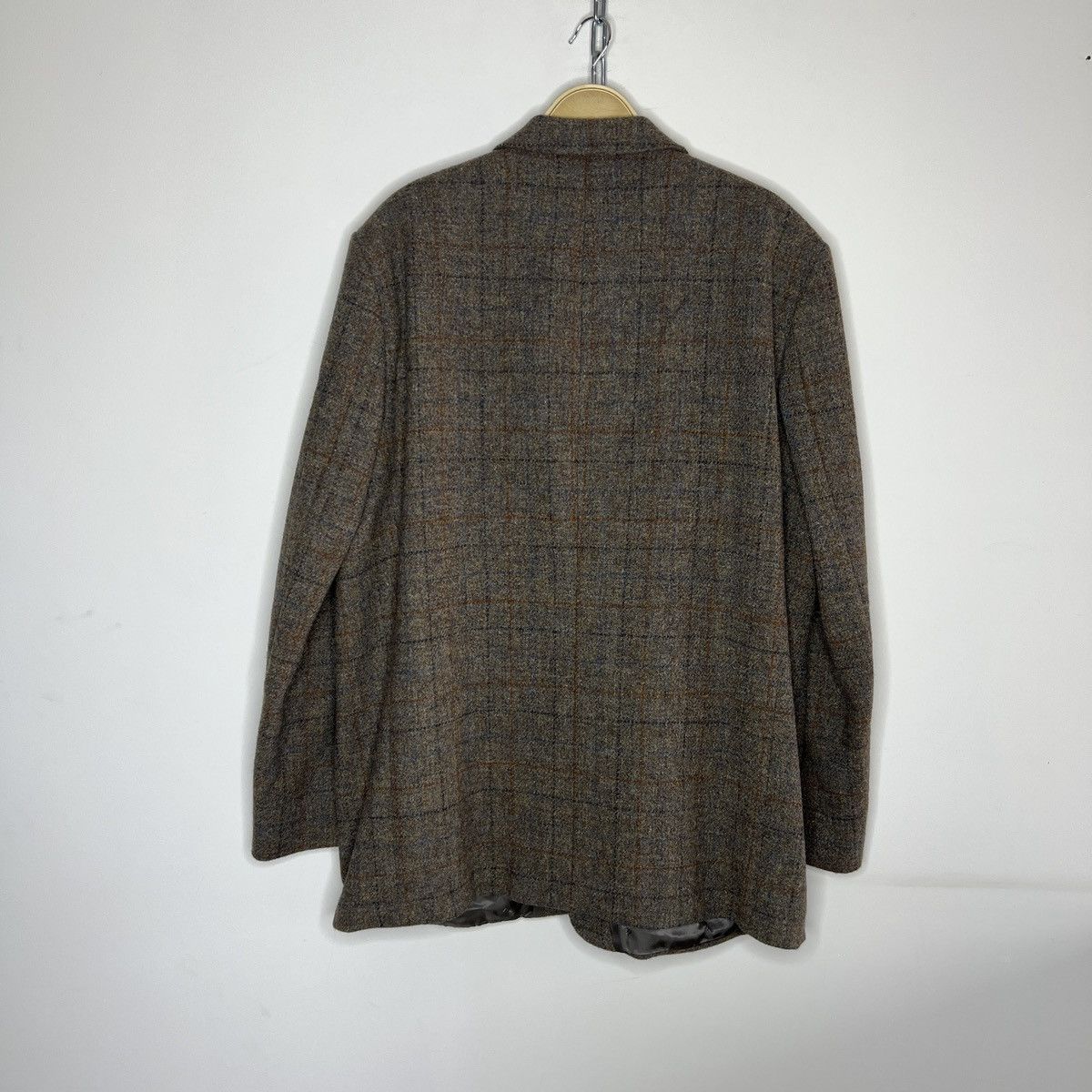 Harris Tweed Vtg Harris Tweed Grey Coat WOOL Jacket Blazer 44 R Size 44R - 8 Thumbnail