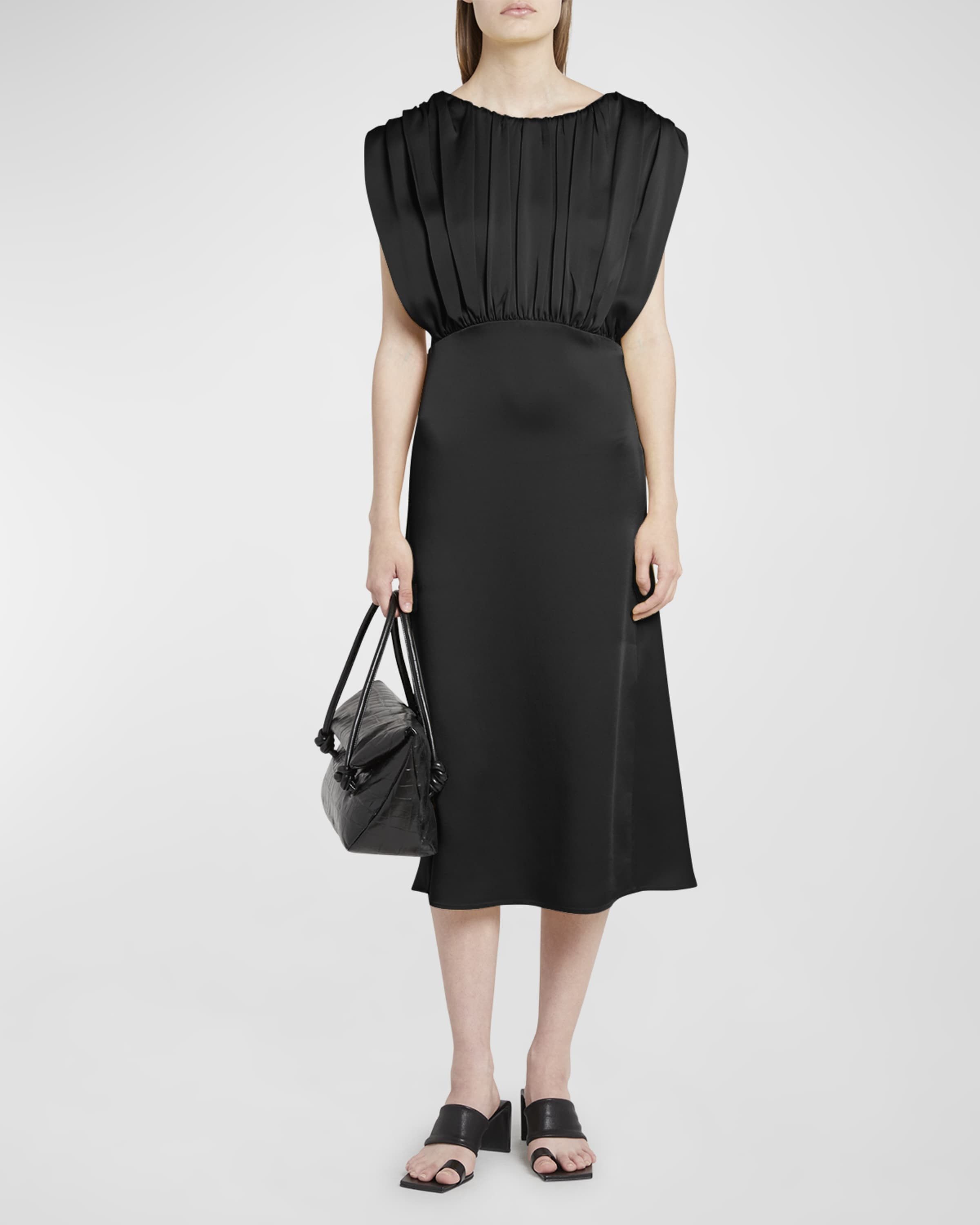 Jil Sander o1y0925 Sleeveless Midi Dress in Black Size XS / US 0-2 / IT 36-38 - 2 Thumbnail