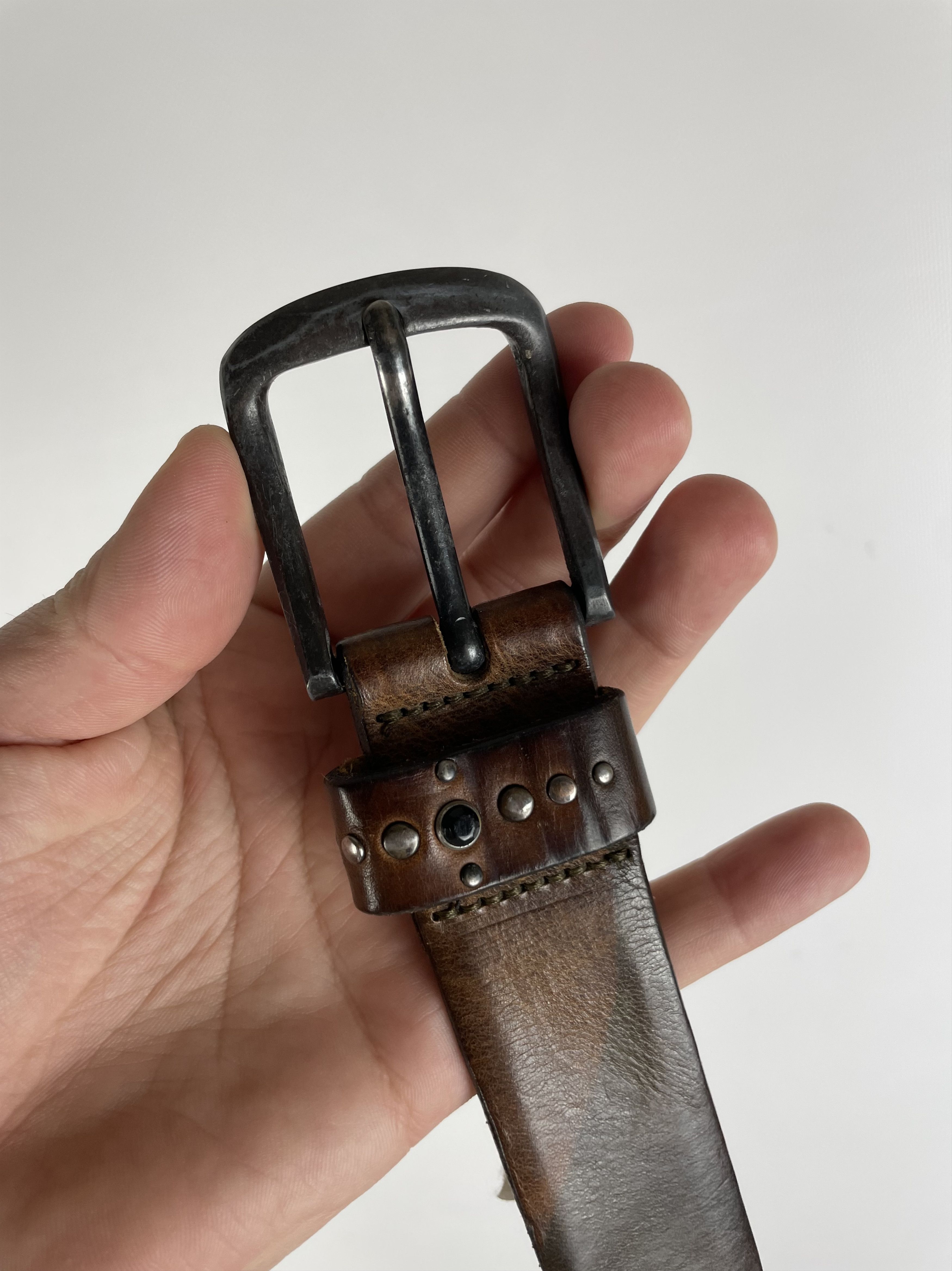 Diesel Vintage Leather Diesel Belt Size ONE SIZE - 4 Thumbnail