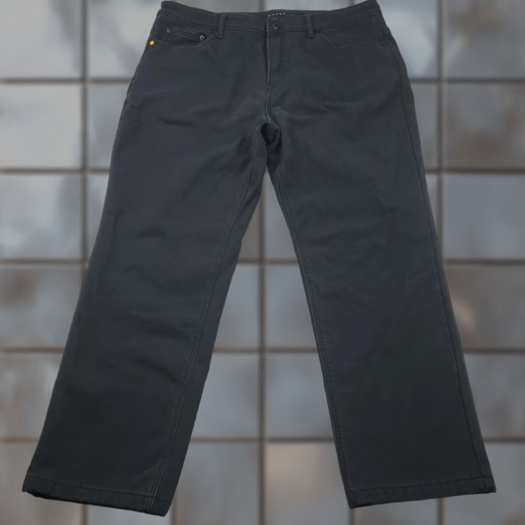 Vintage CAT Caterpillar Pants Cold Weather Fleece Lined Mens 40/32 Black Cotton Workwear Carpenter 5-Pocket Regular Straight Size US 40 / EU 56 - 1 Thumbnail