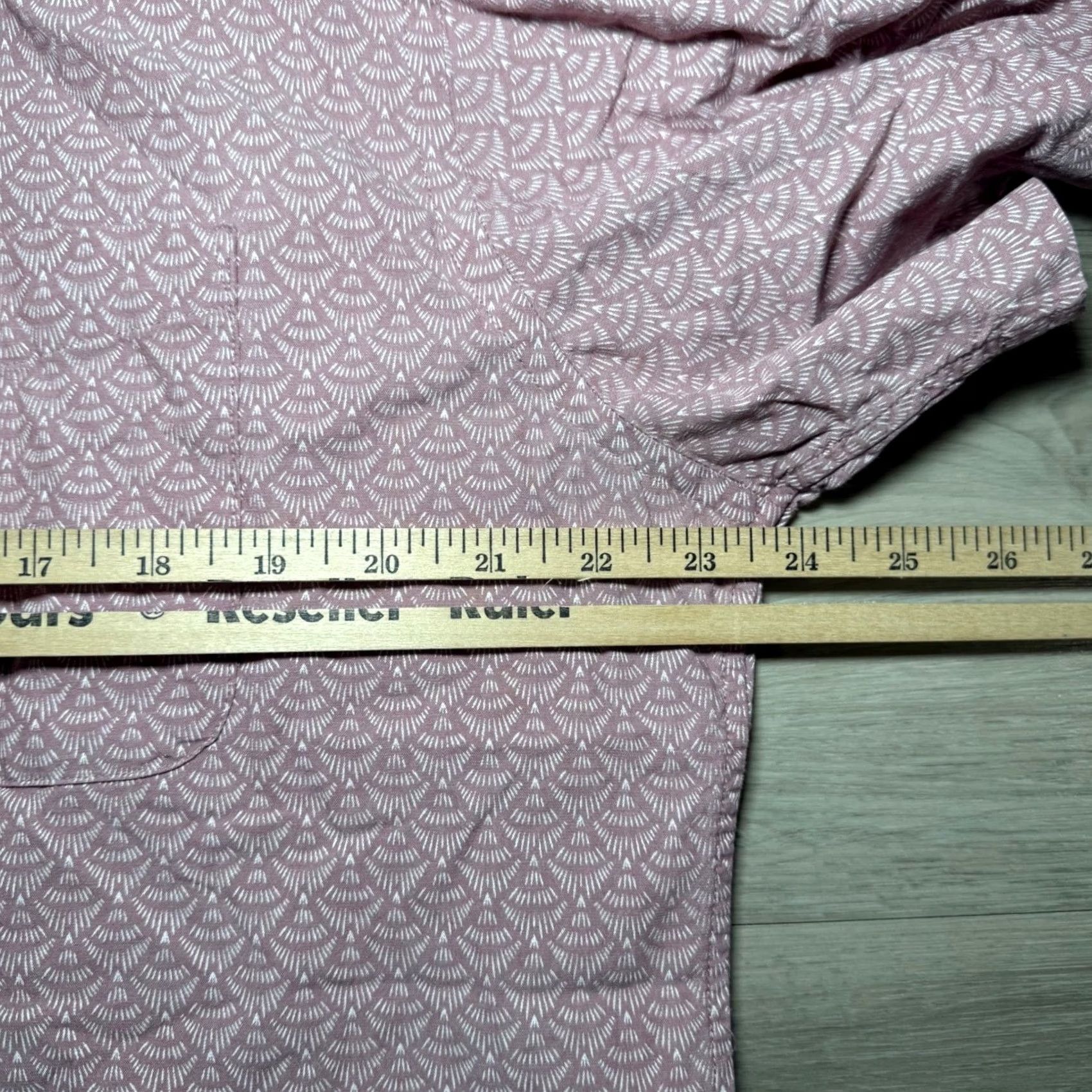 Faherty Faherty Stretch Playa Shirt Mens XL Pink Geometric Button Down Size US XL / EU 56 / 4 - 5 Thumbnail