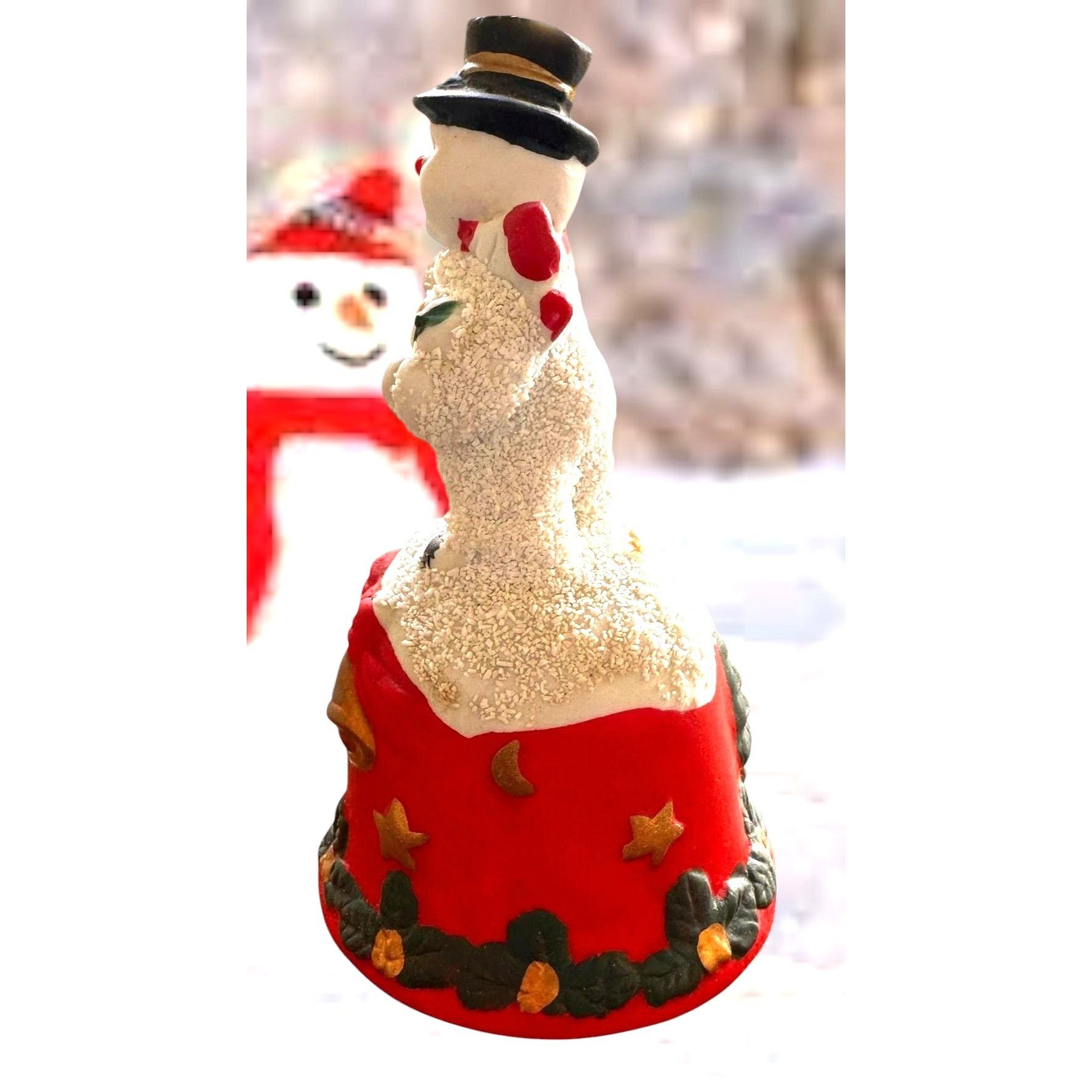 Vintage Vintage Snowman Bell Christmas Figurine Gift Collection Deco Size ONE SIZE - 8 Thumbnail
