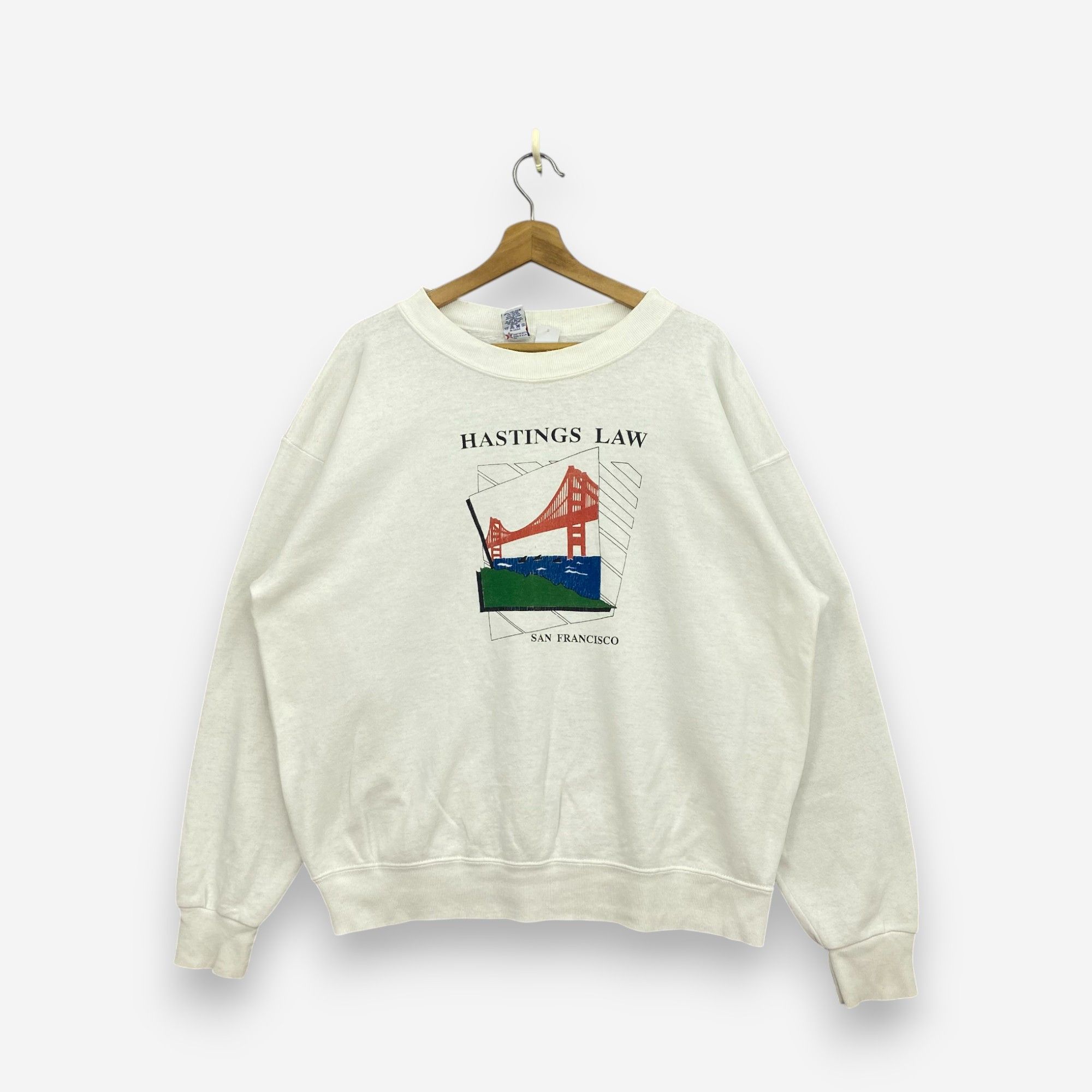 Vintage Vintage Hasting LAW Sweater 50/50 San Francisco Sweatshirt Size US XXL / EU 58 / 5 - 1 Thumbnail