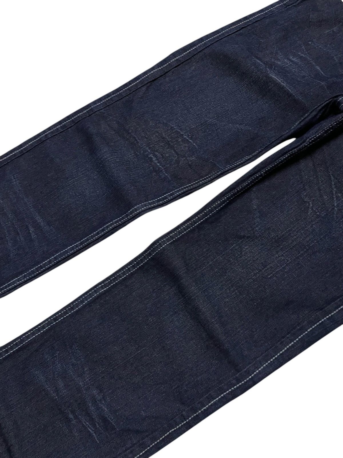 GOSTAR DE FUGA × LOWBOX Lowbox Japan Indigo Wash Contrast Stitched Straight Jeans Size US 31 - 4 Thumbnail