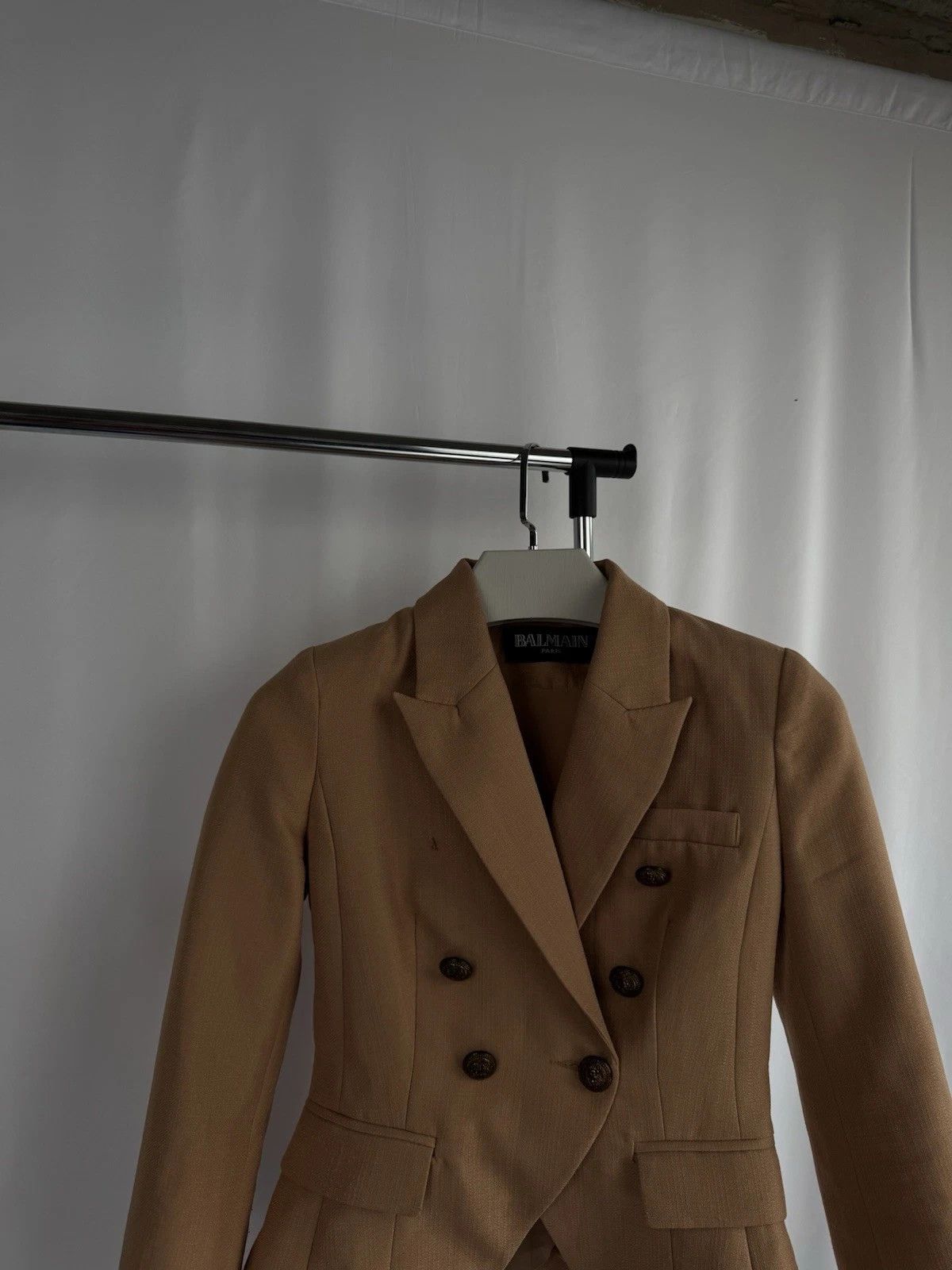 Balmain Balmain Paris Baby Double-Breasted Blazer Gold Button Jacket Size S / US 4 / IT 40 - 2 Thumbnail