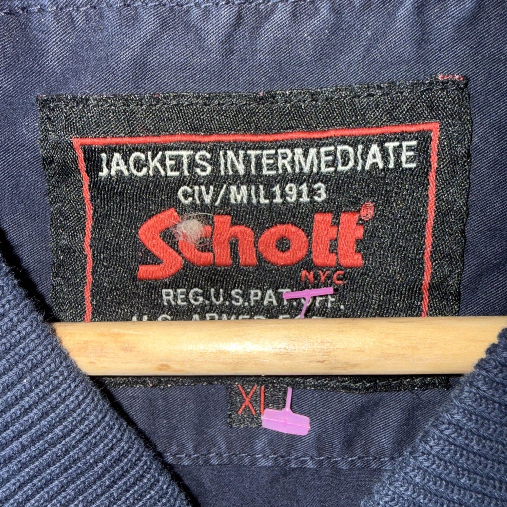 Schott VINTAGE Schott Blue Full Zip Jacket Mens XL Bomber Jacket Full Zip Men XL Blue Schott Bomber Mens XL Blue Full Zip Jacket Size US XL / EU 56 / 4 - 3 Thumbnail