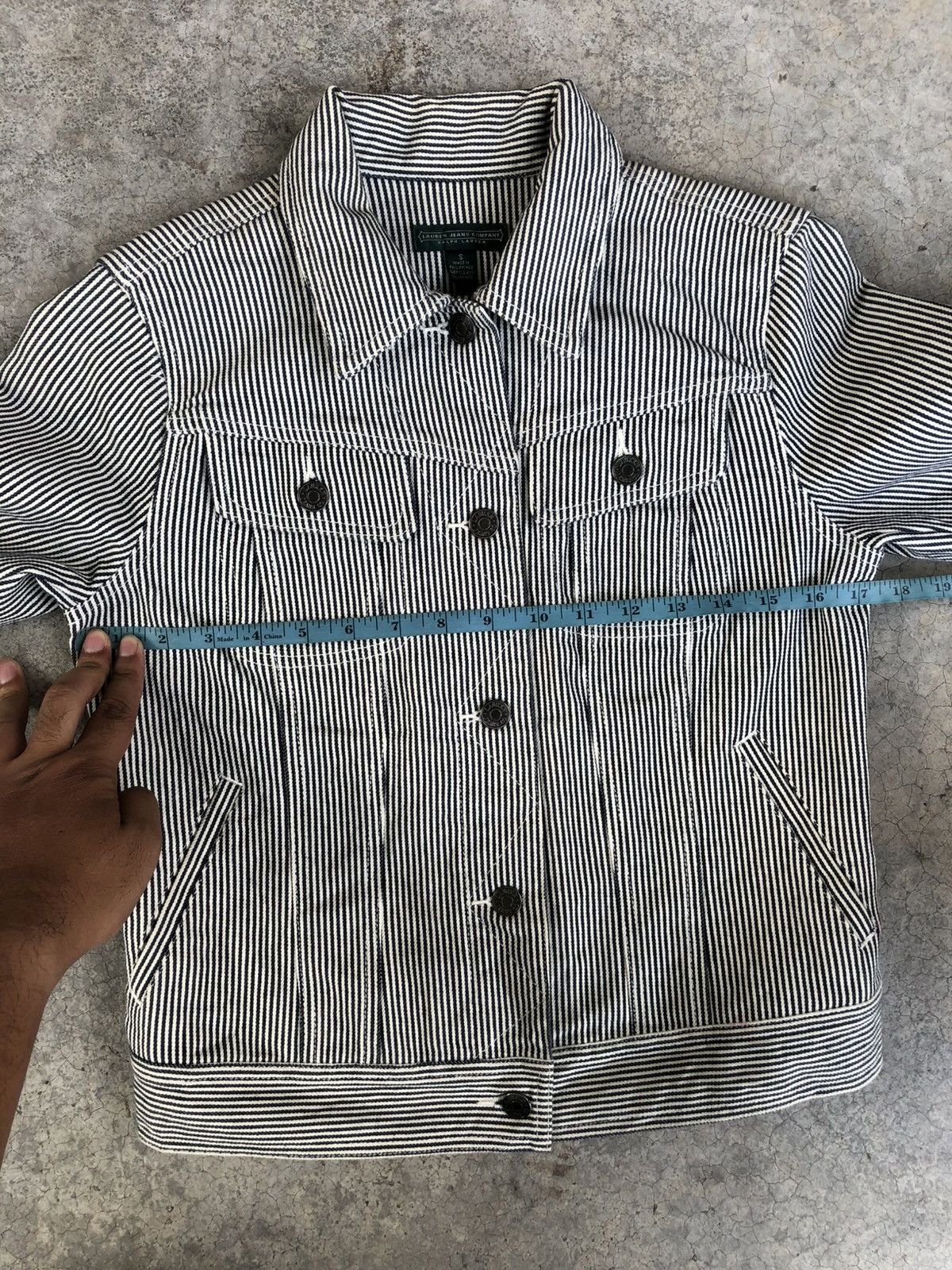 Lauren Ralph Lauren LRL Ralph Lauren Hickory Stripe Denim Jacket Size US S / EU 44-46 / 1 - 24 Thumbnail
