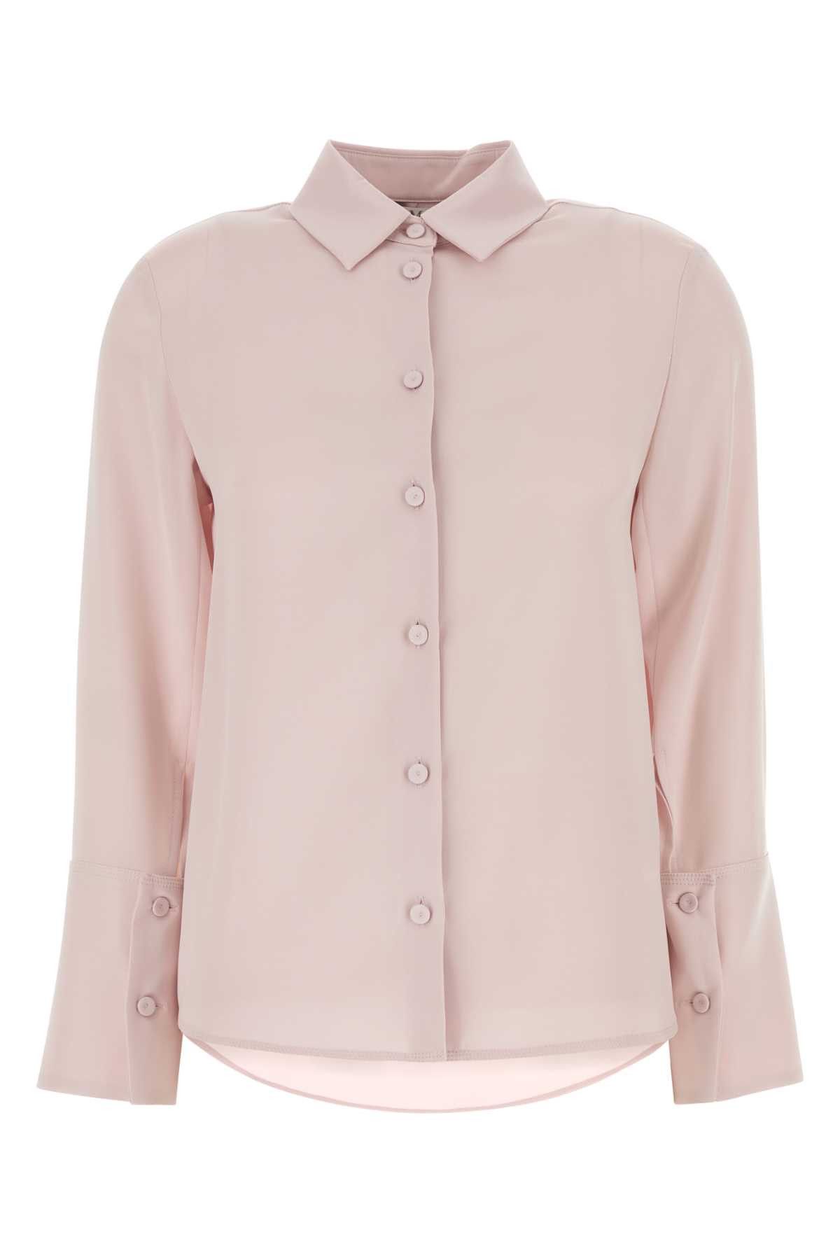 Max Mara Pastel Pink Stretch Silk Oliera Shirt Size M / US 6-8 / IT 42-44 - 1 Thumbnail