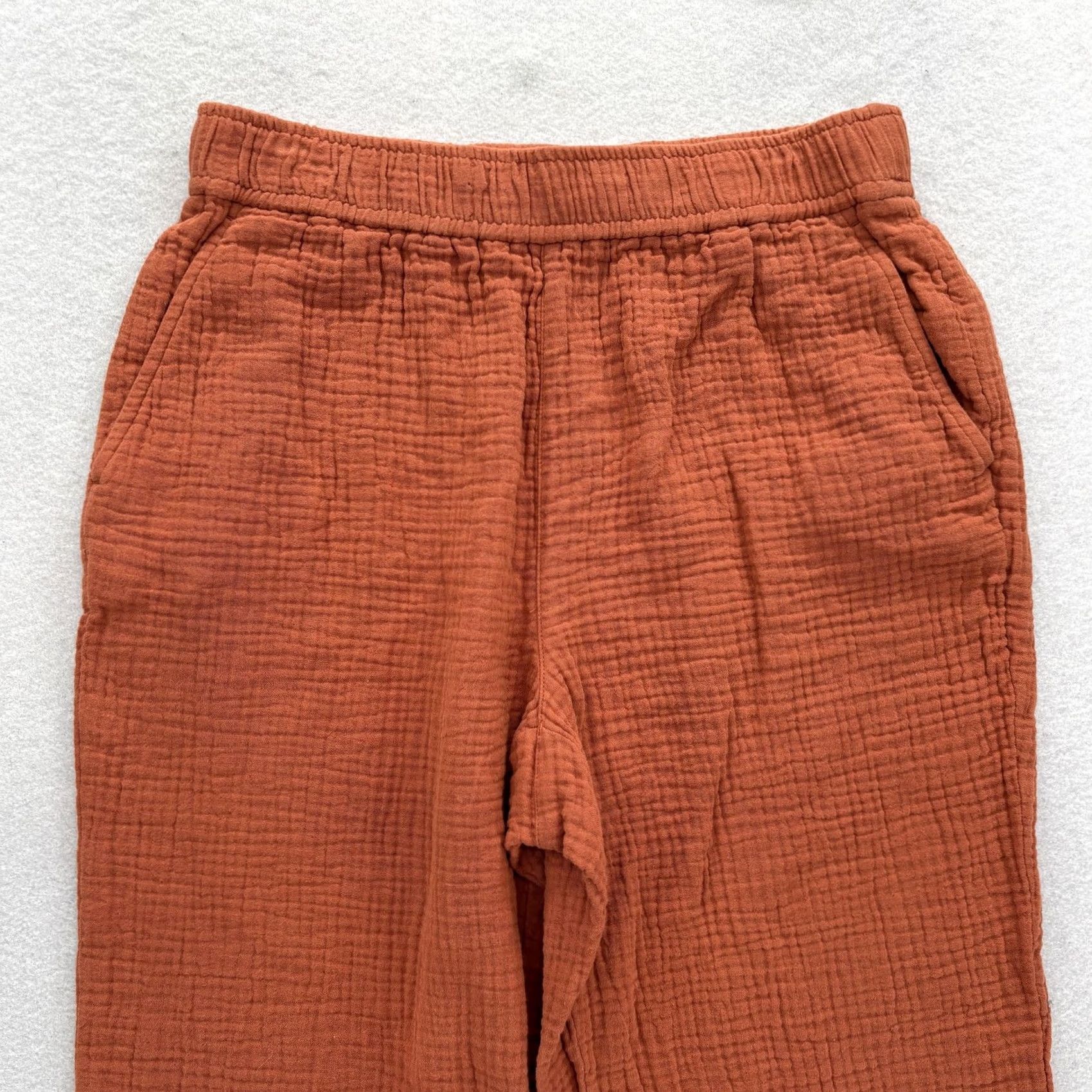 Madewell Madewell Orange Lightspun Pull-On High-Rise Tapered Pants Womens Small Gauze Size 28" / US 6 / IT 42 - 2 Thumbnail