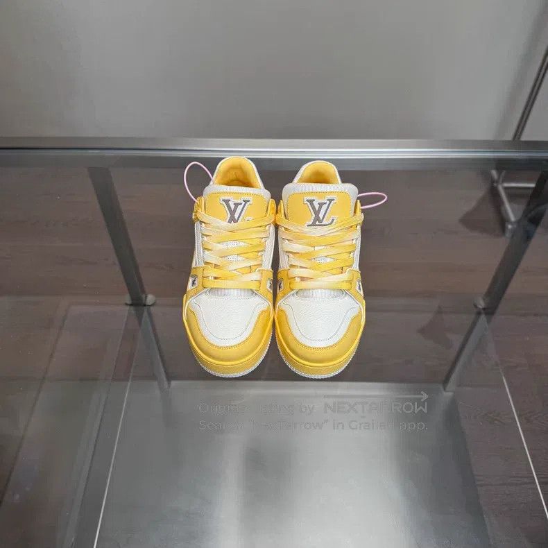 Louis Vuitton Louis Vuitton Trainer New White and Yellow shoes Size US 7 / IT 37 - 6 Thumbnail