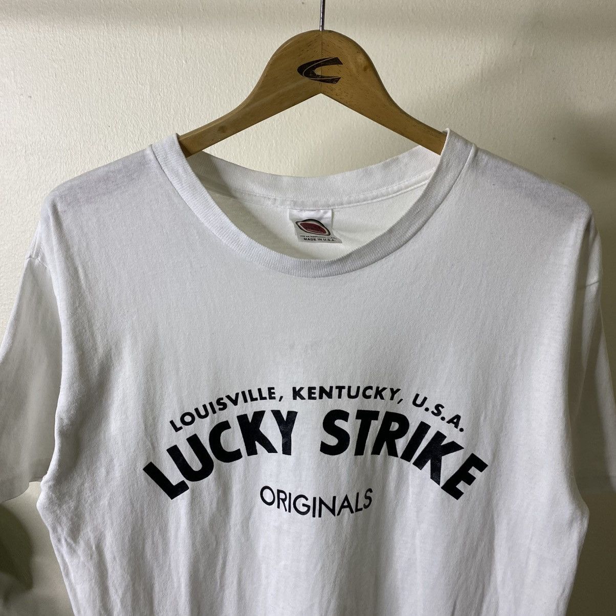 Vintage Vintage 1990s Lucky Strike Racing Promo T Shirt Made in USA Size US M / EU 48-50 / 2 - 2 Thumbnail