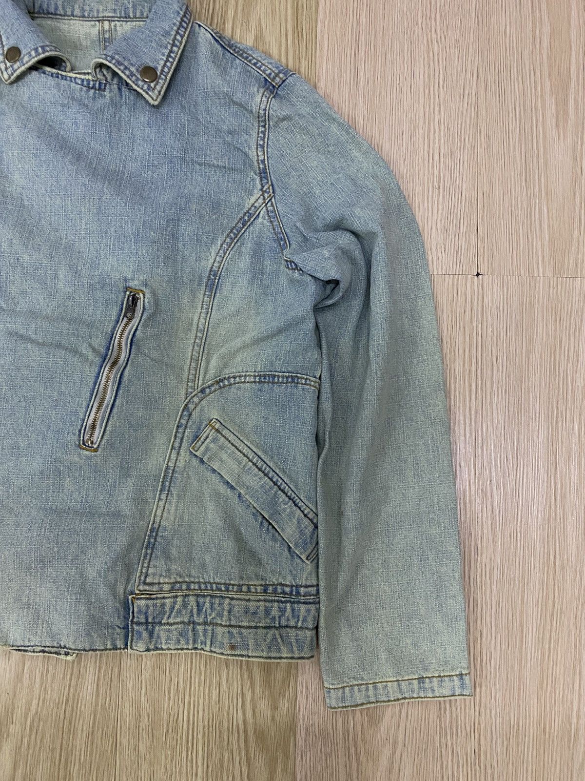 Japanese Brand Kwc symetrical zipper denim jacket Size S / US 4 / IT 40 - 2 Thumbnail
