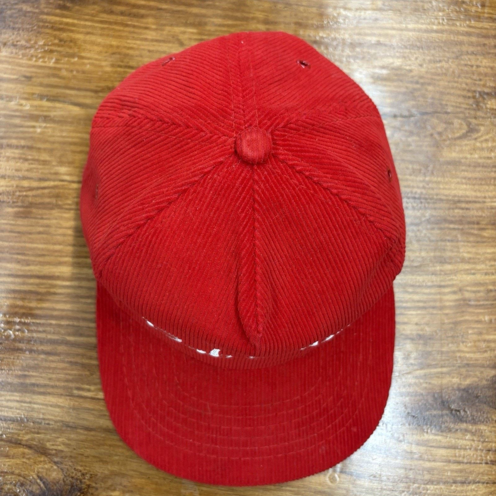 Other Vintage 90s Red Corduroy Bob Evans Embroidered Snap Back Hat Size ONE SIZE - 3 Thumbnail