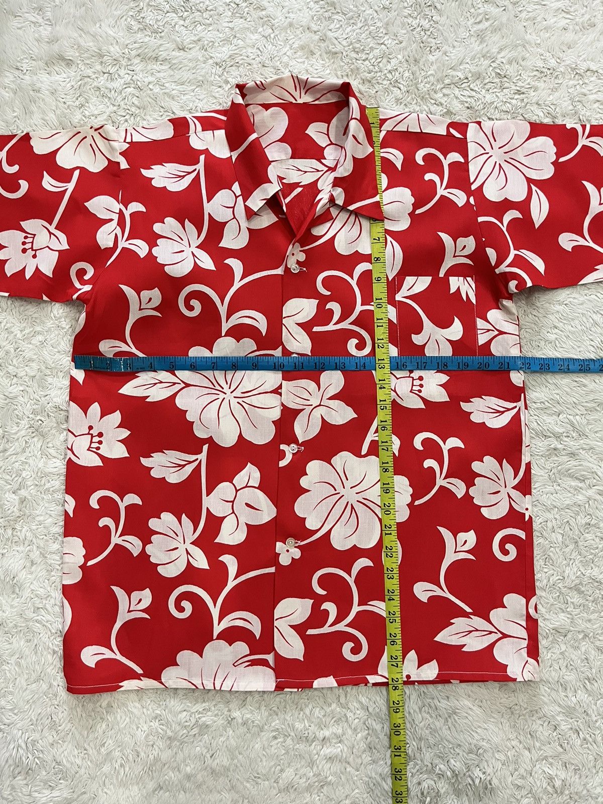 Vintage vintage 70's 80's hibiscus hawaiian selvedge shirt Size US M / EU 48-50 / 2 - 7 Thumbnail