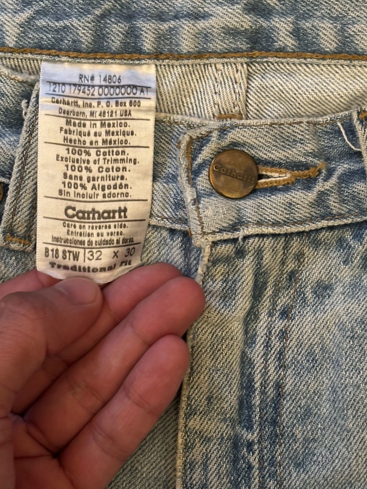 Carhartt × Carhartt Wip Vintage carhartt jeans 32x30 Size US 32 / EU 48 - 2 Thumbnail