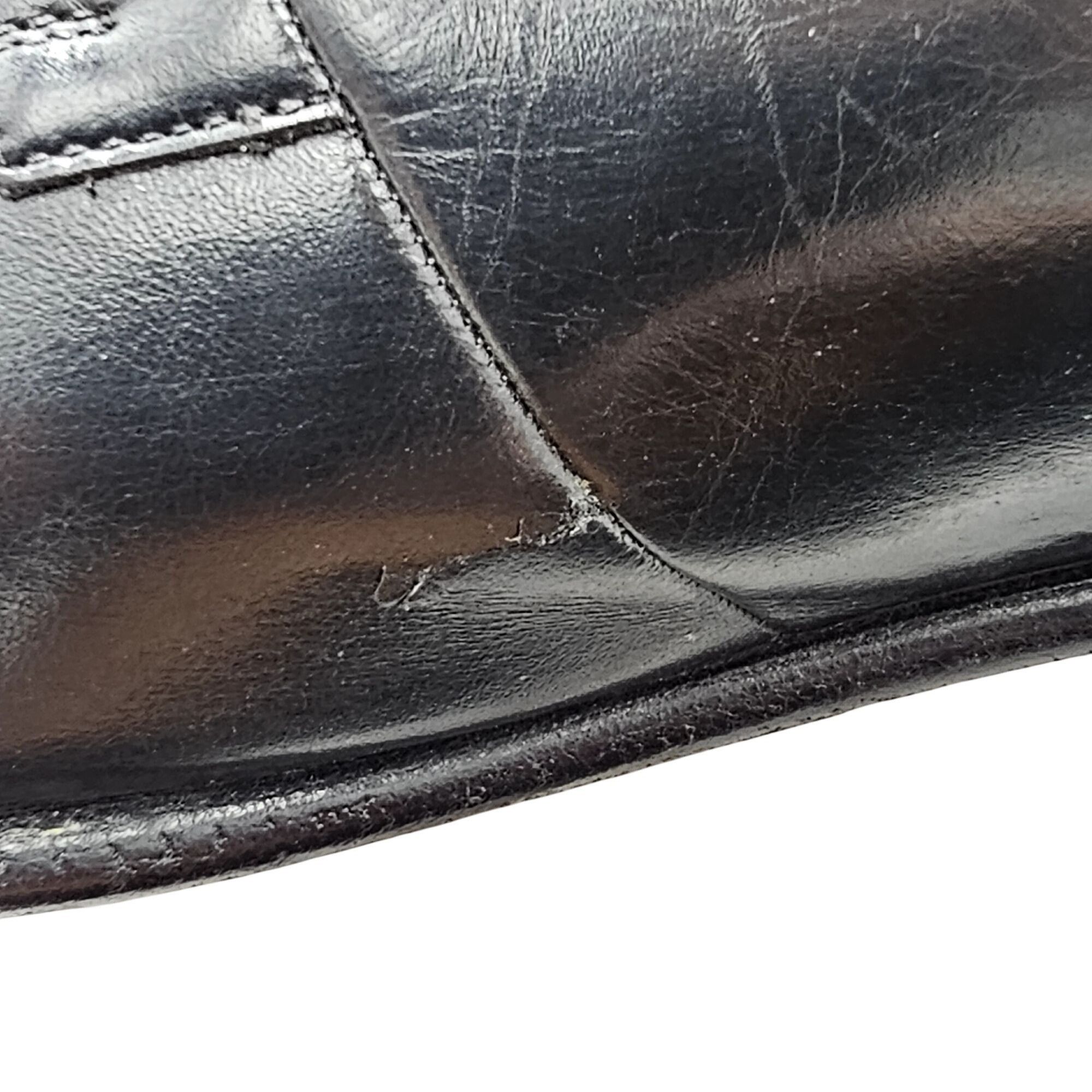 Testoni Vintage A. Testoni Men's 8 Italian Black Calf Leather Dress Size US 8 / EU 41 - 8 Thumbnail