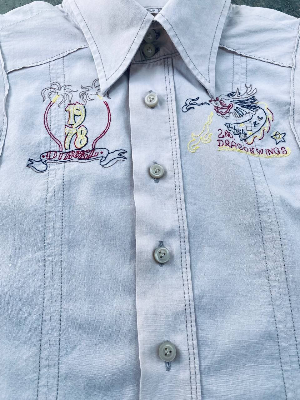 Diesel Vintage Diesel Dragon Wings Sleevelees Button Ups Size US M / EU 48-50 / 2 - 9 Thumbnail