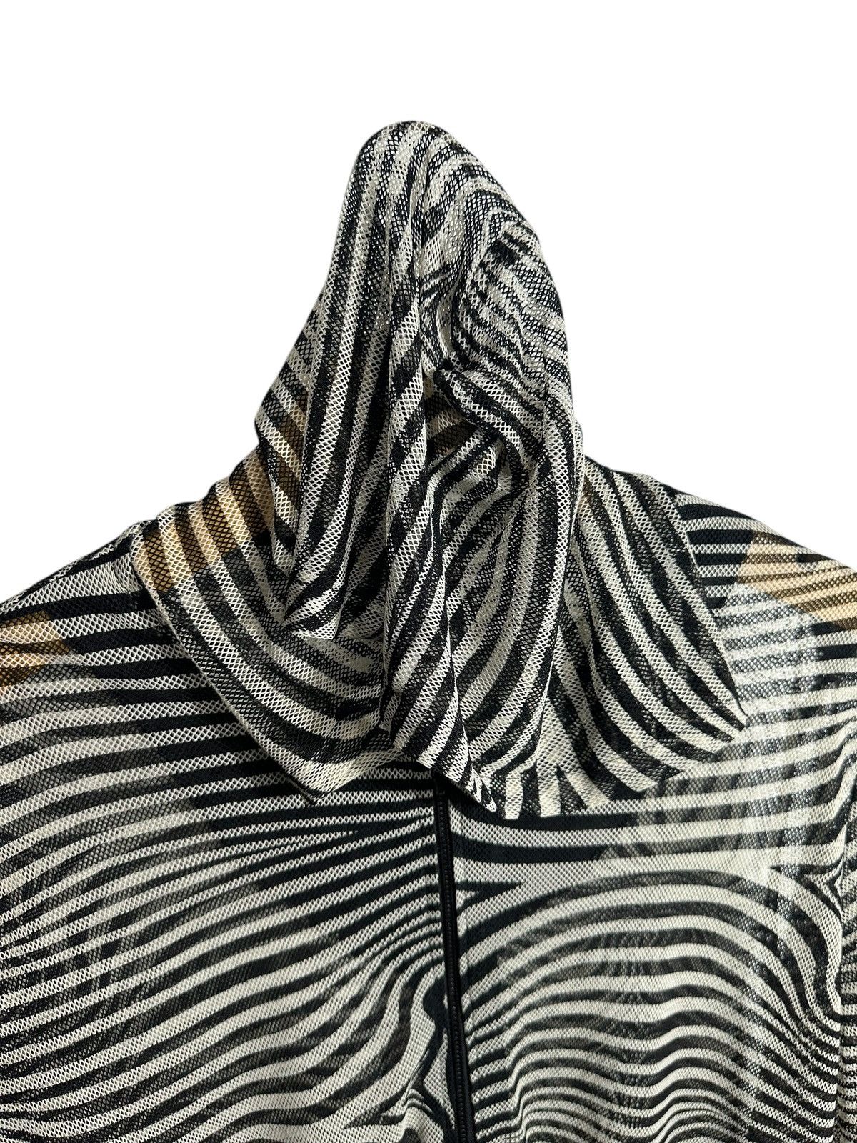 If Six Was Nine Cyber Zebras Transparent Hoodie Japan Issey Yohji Style Size US L / EU 52-54 / 3 - 3 Thumbnail