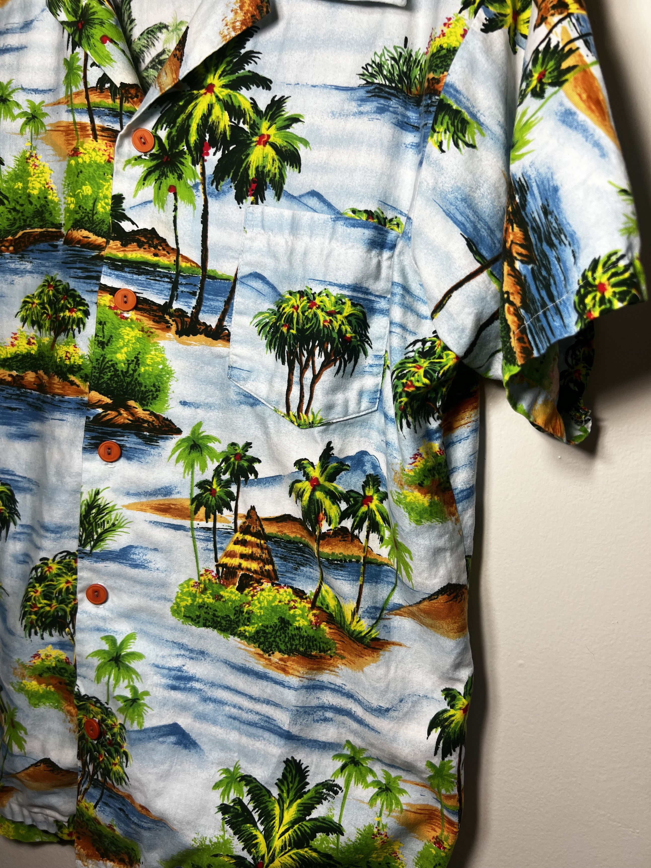 Other Vintage Sunchaser Hawaiian Island Print Button Up Shirt Size US S / EU 44-46 / 1 - 4 Thumbnail