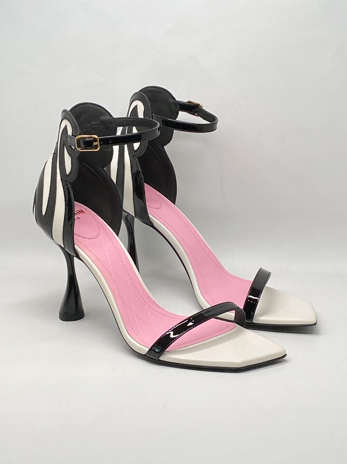 Balmain Balmain Eden Colorblocked Patent Leather Sandals size 37 Size US 7 / IT 37 - 4 Thumbnail