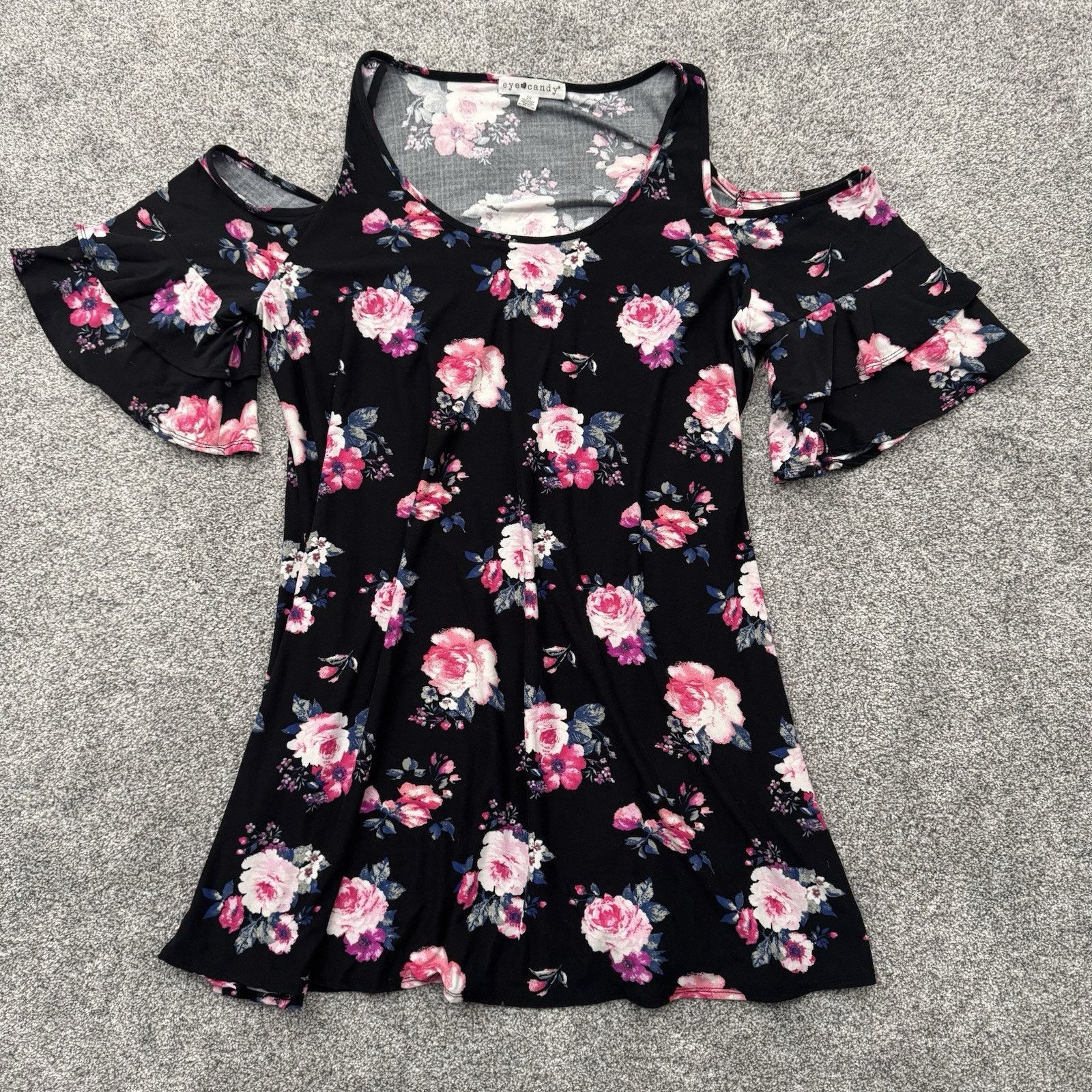 Other Boho Dress 2X Plus Size Boho Fairycore Floral Cold Shoulder Size XXL / US 16-18 / IT 52-54 - 1 Thumbnail