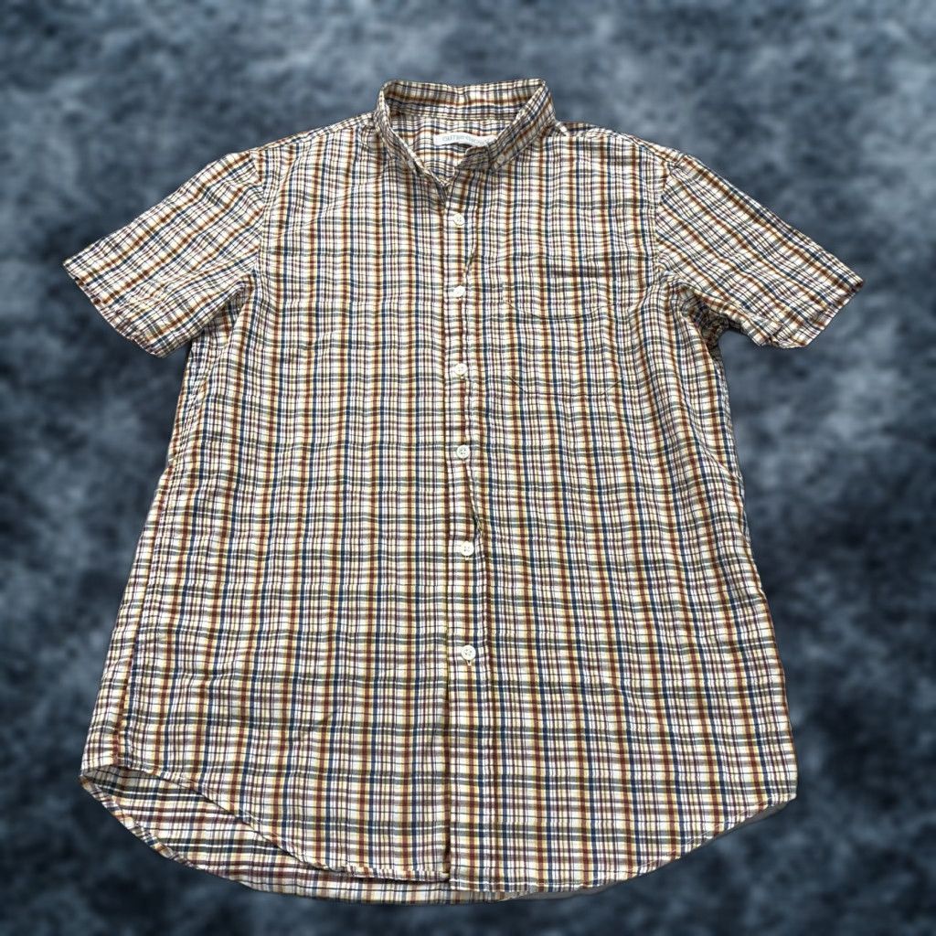 Outerknown Outerknown Shirt Mens M Yellow Plaid Camp Short Sleeve Button-Up Casual Size US M / EU 48-50 / 2 - 1 Thumbnail
