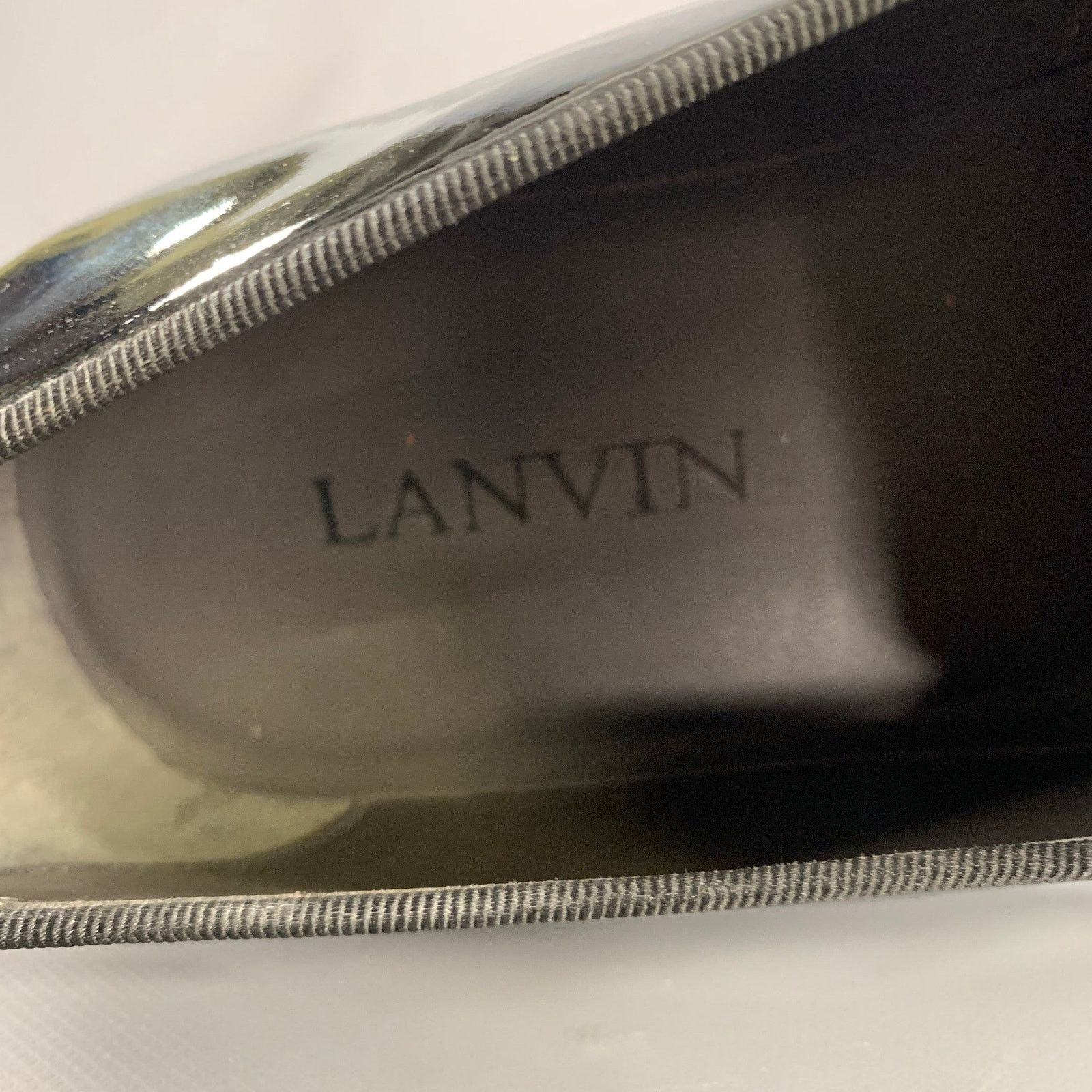 Lanvin LANVIN Size 8 Black Patent Leather Slip On Loafers Size US 8 / EU 41 - 5 Thumbnail